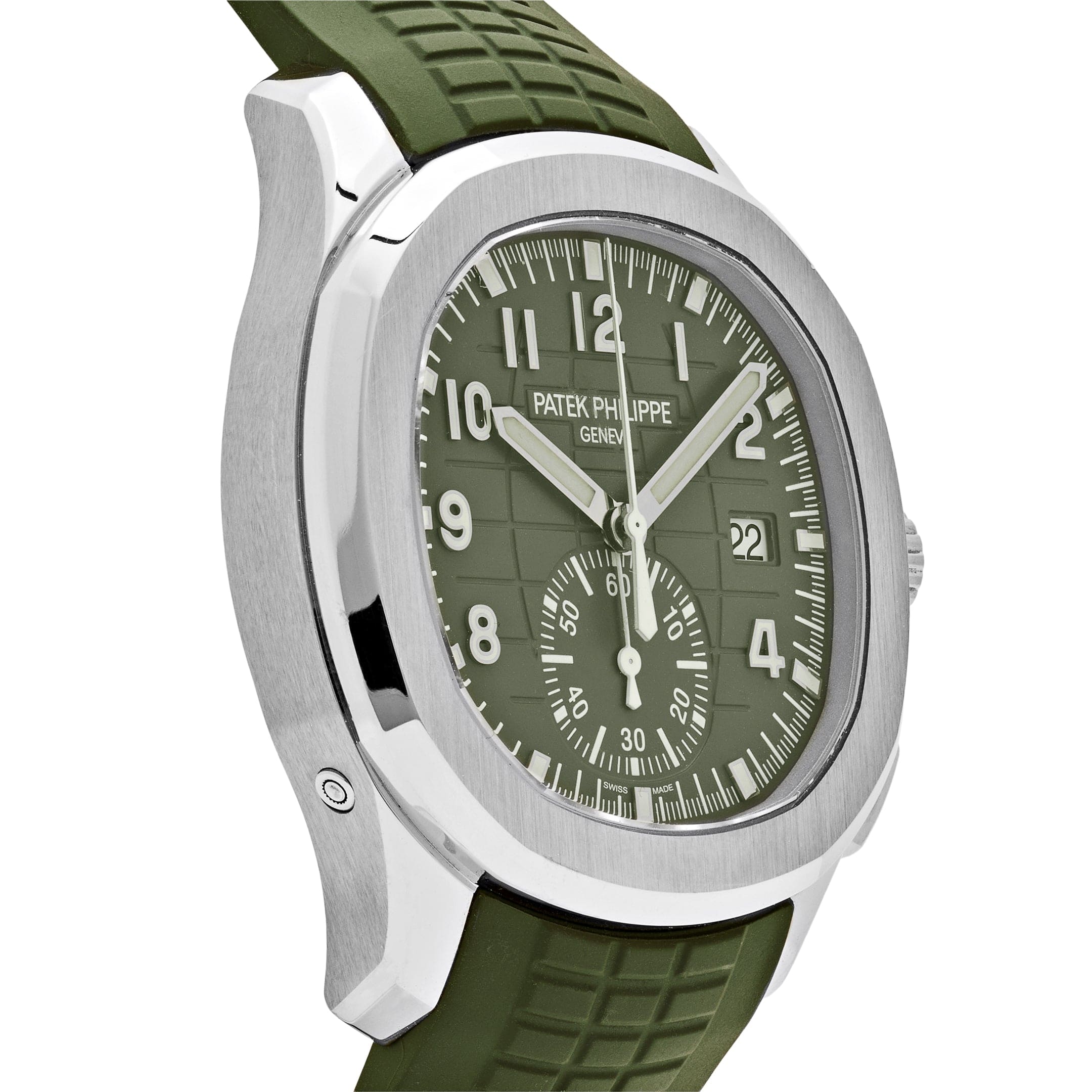 Patek Philippe Aquanaut 5968G-010 Chronograph White Gold Khaki Green Dial (2024)