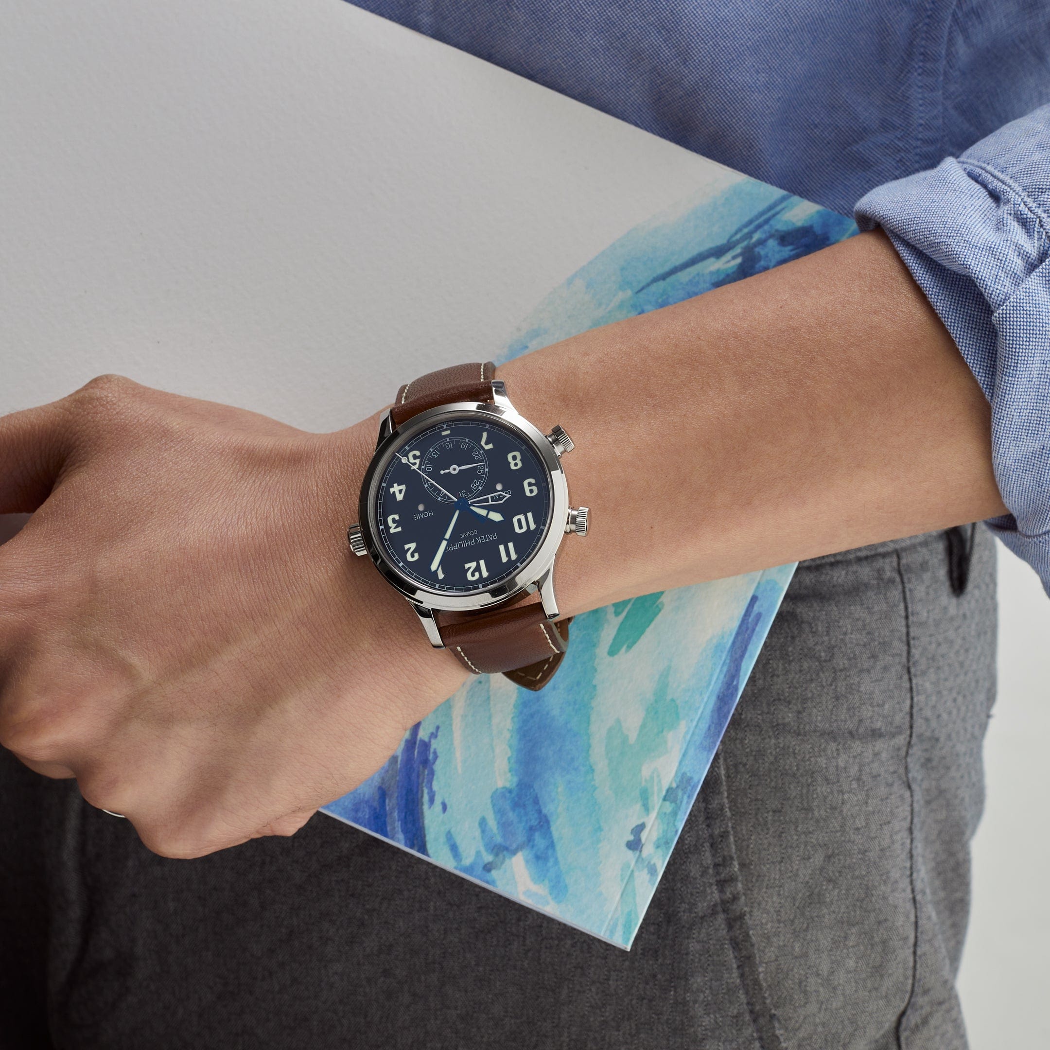 Patek Philippe Calatrava 5524G-001 'Pilot' Travel Time White Gold (2022)