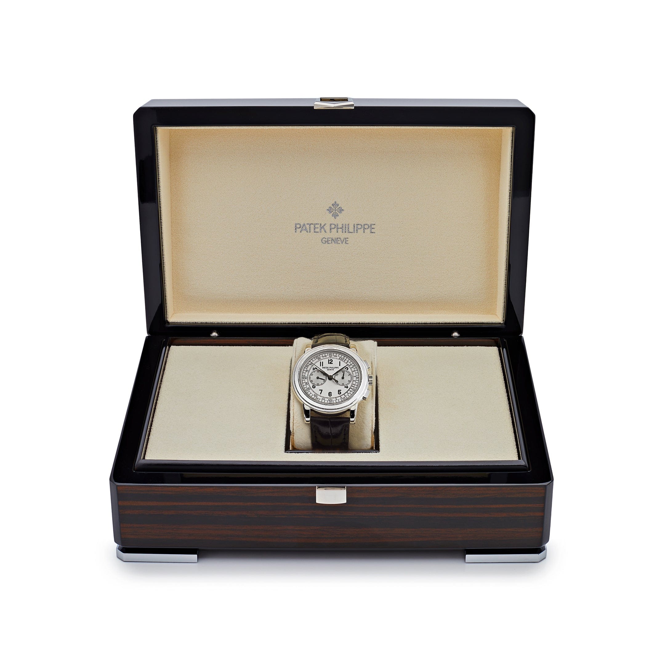 Patek Philippe Complications 5070G-001 Annual Calendar Chronograph White Gold Silver Dial (2005)