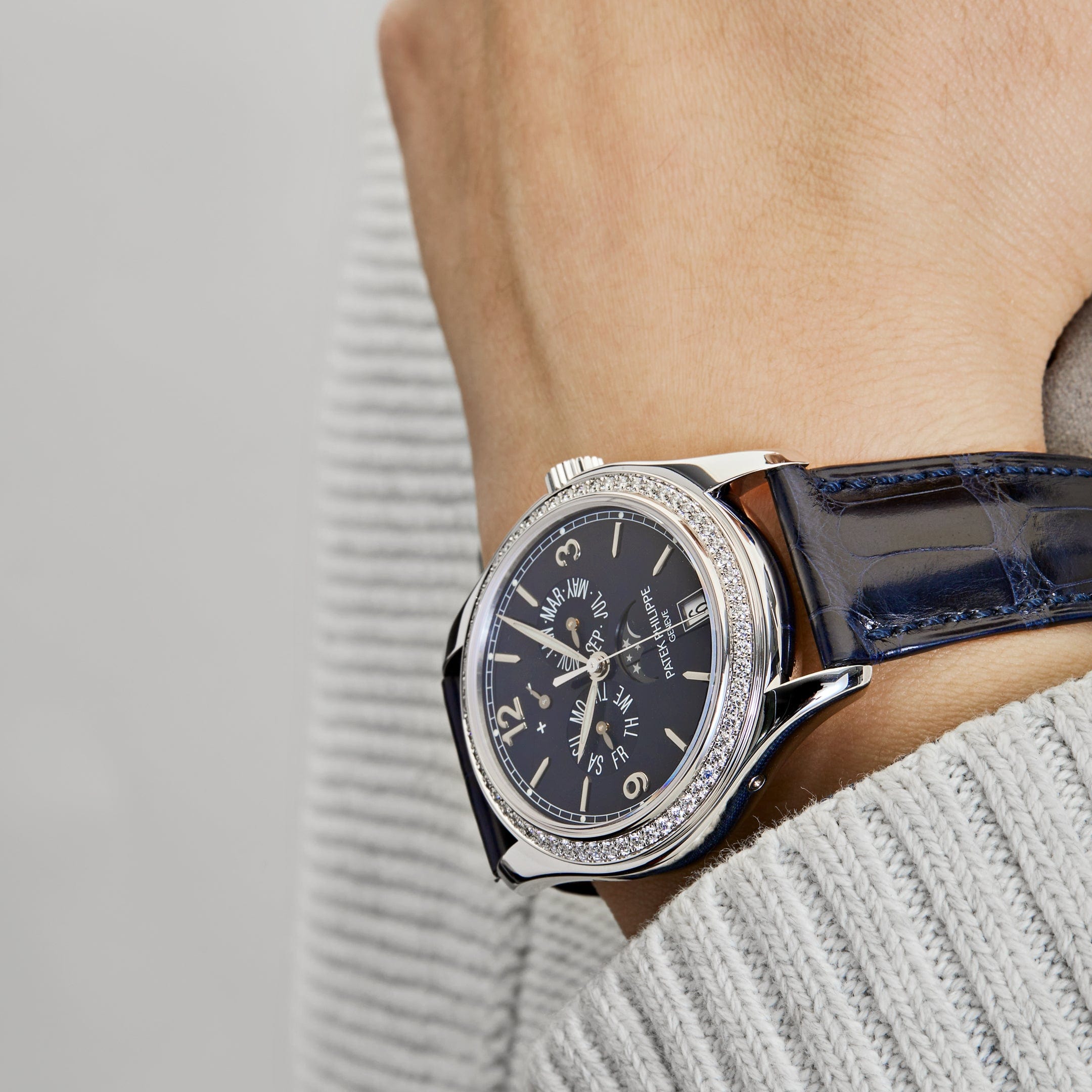 Patek Philippe Complications 5147G-001 Diamond Bezel Annual Calendar Moon Phase (2023)