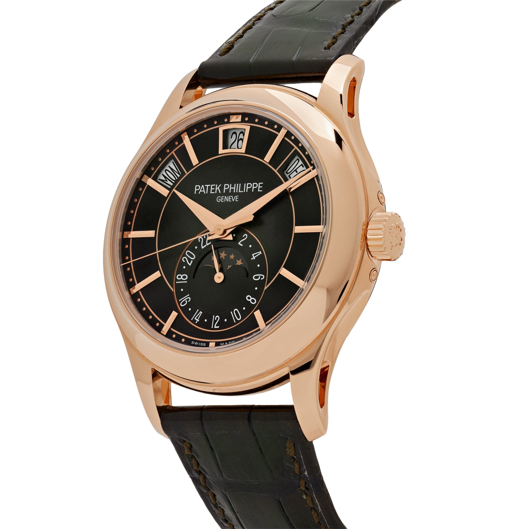 Patek Philippe Complications 5205R-011 Annual Calendar Moon Phases Rose Gold Green Dial (2022)
