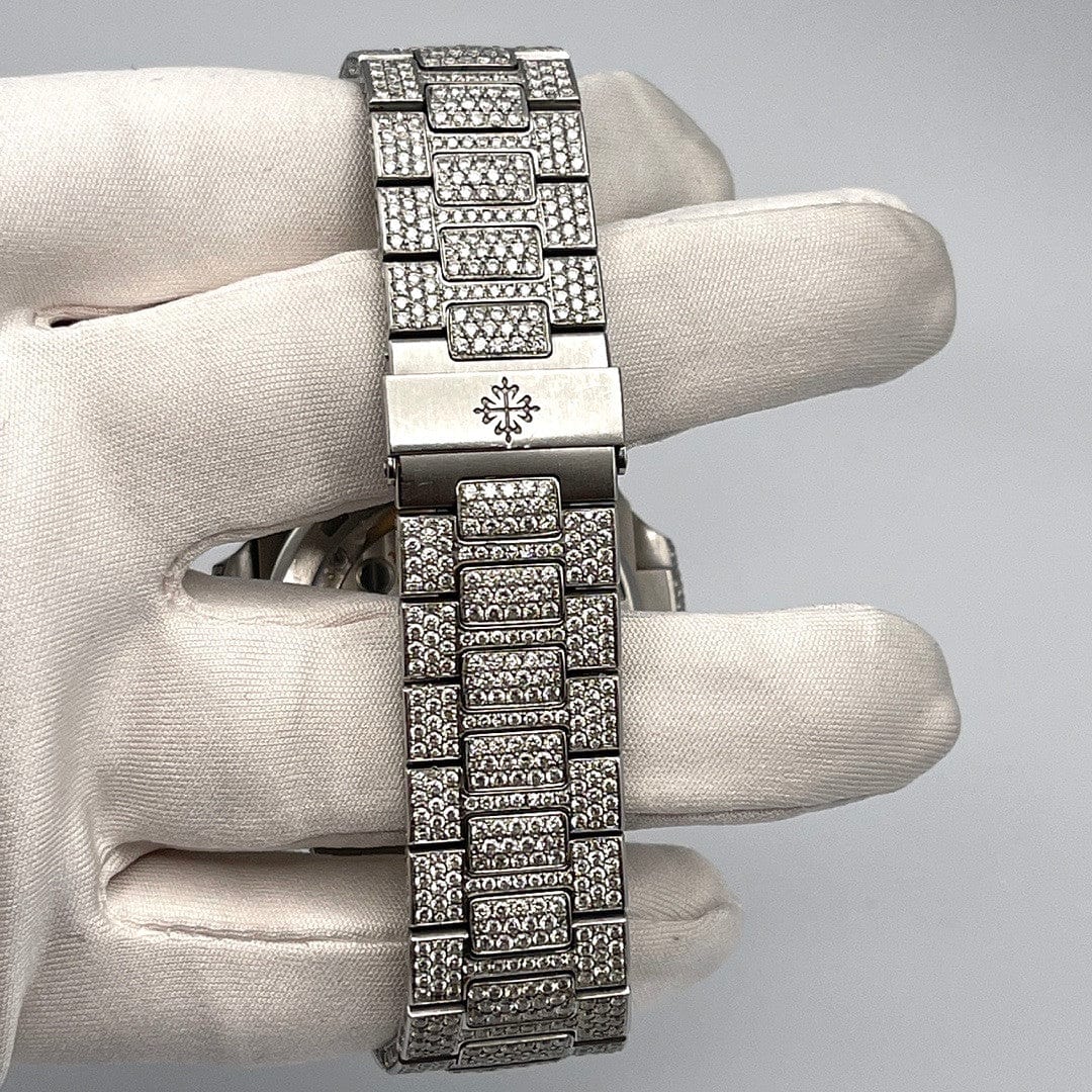 Patek Philippe Nautilus 5711/1A-011 Stainless Steel with Aftermarket Diamond Pavé Bezel and Case (2012)