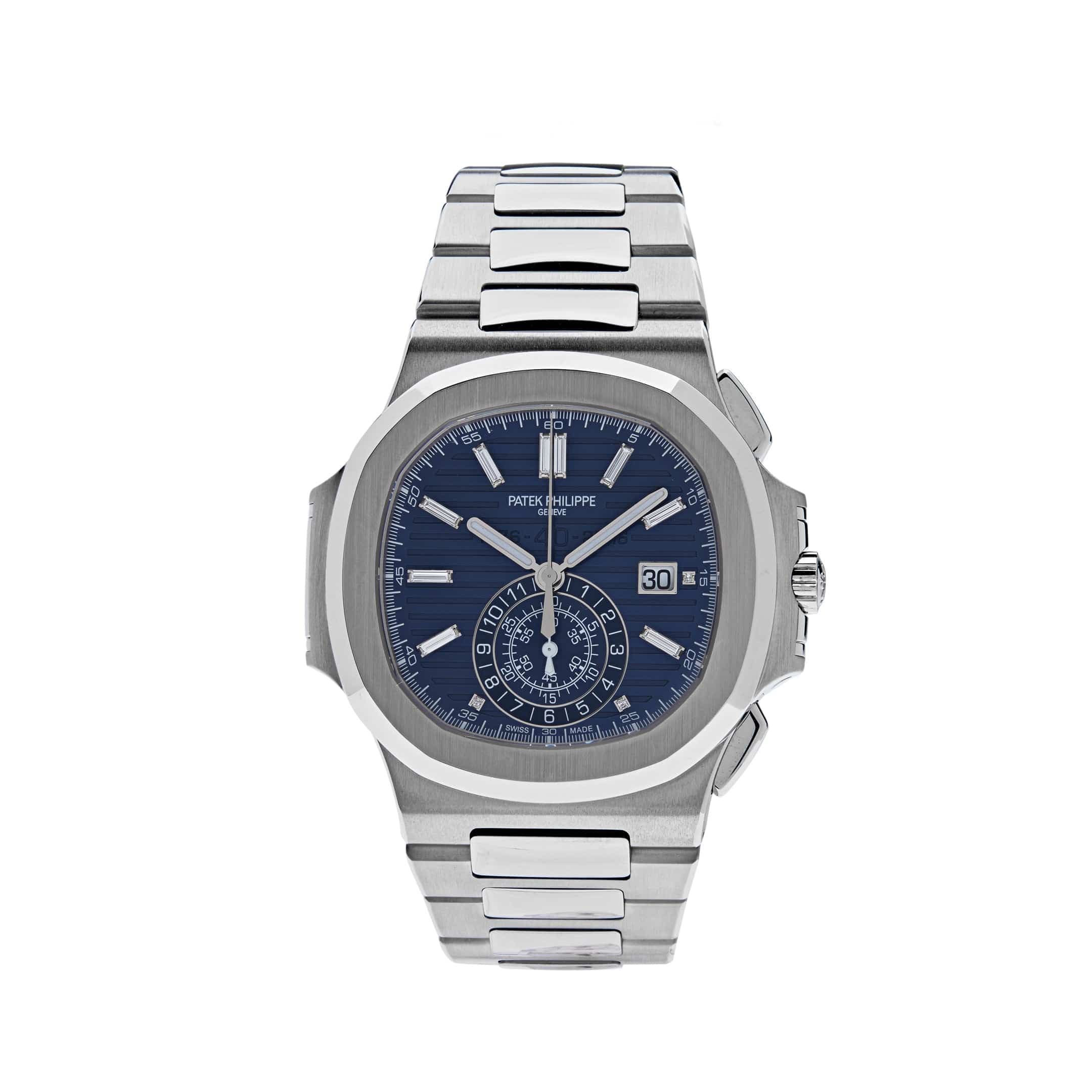Patek Philippe Nautilus 5976/1G-001 '40th Anniversary' Chronograph White Gold Blue Diamond Dial Limited Edition (2018)