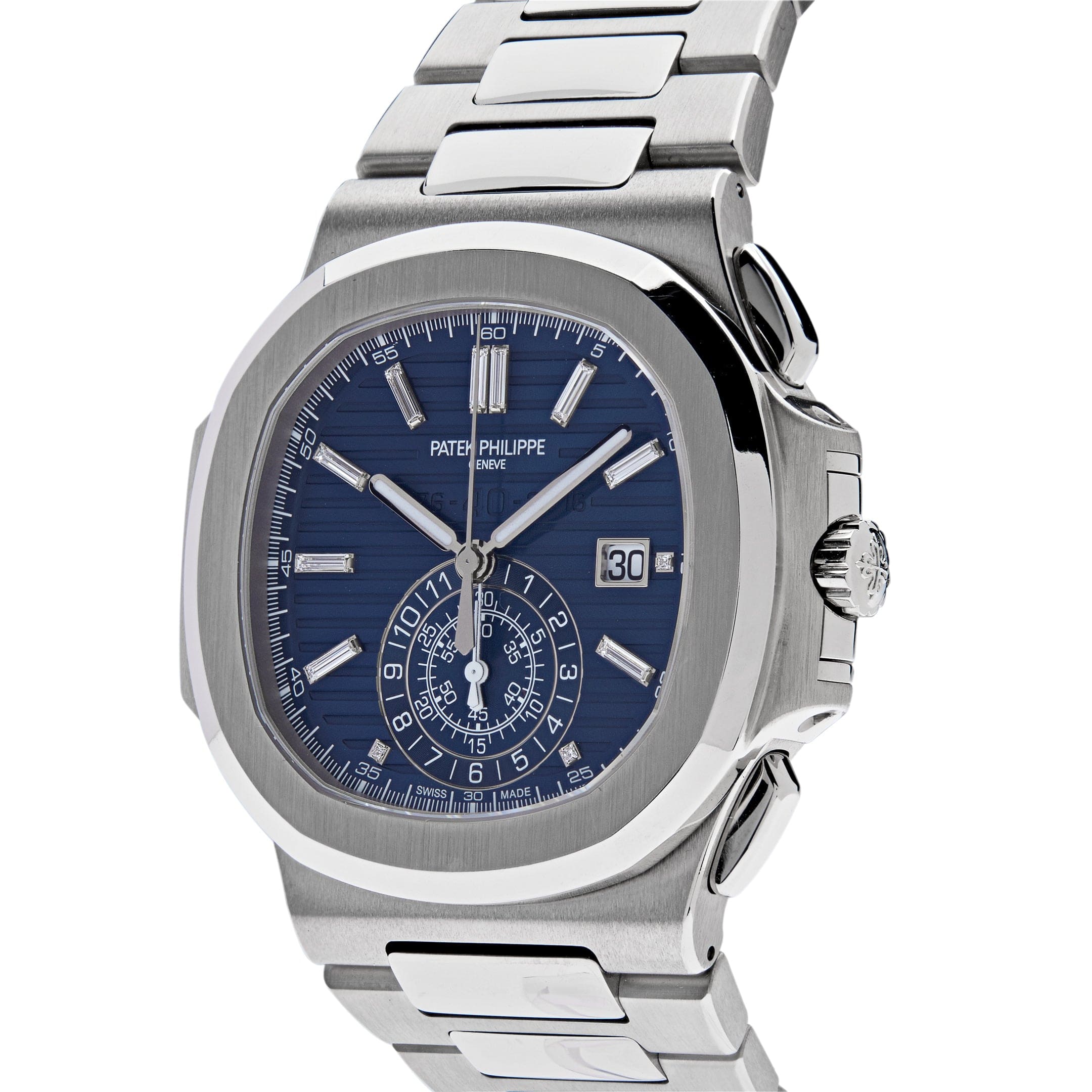 Patek Philippe Nautilus 5976/1G-001 '40th Anniversary' Chronograph White Gold Blue Diamond Dial Limited Edition (2018)