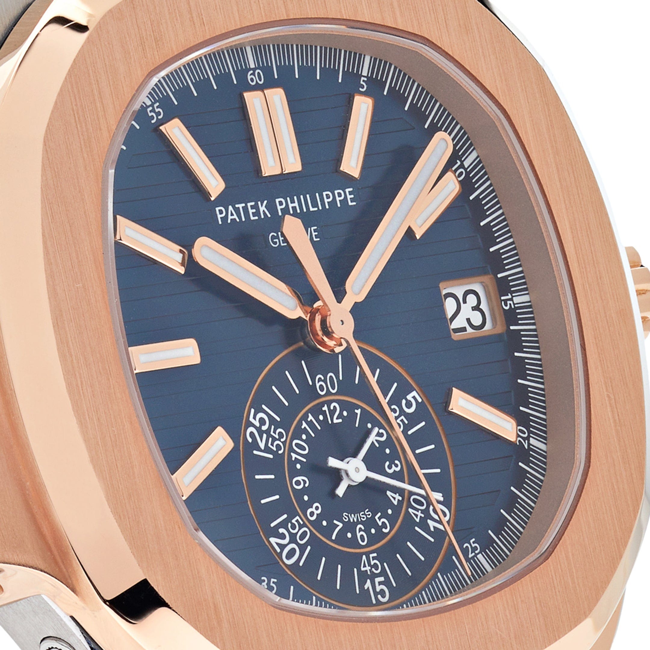 Patek Philippe Nautilus 5980/1AR-001 Chronograph Stainless Steel Rose Gold Blue Dial (2019)