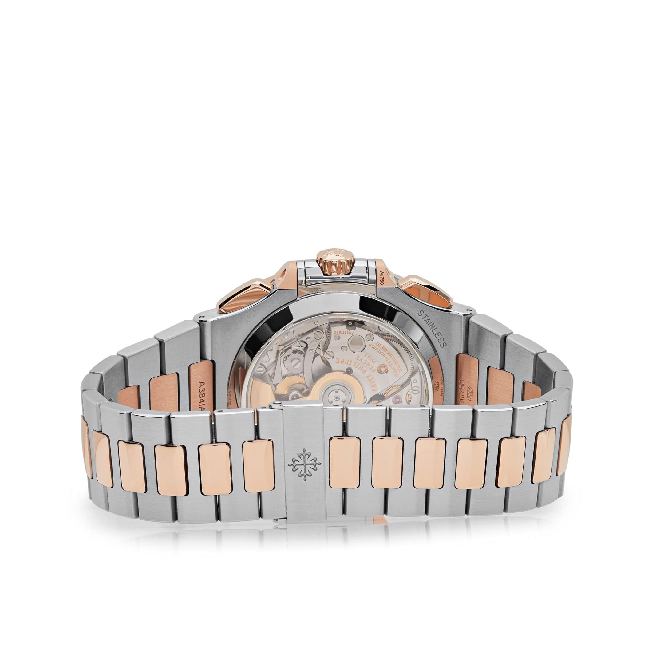 Patek Philippe Nautilus 5980/1AR-001 Chronograph Stainless Steel Rose Gold Blue Dial (2024)