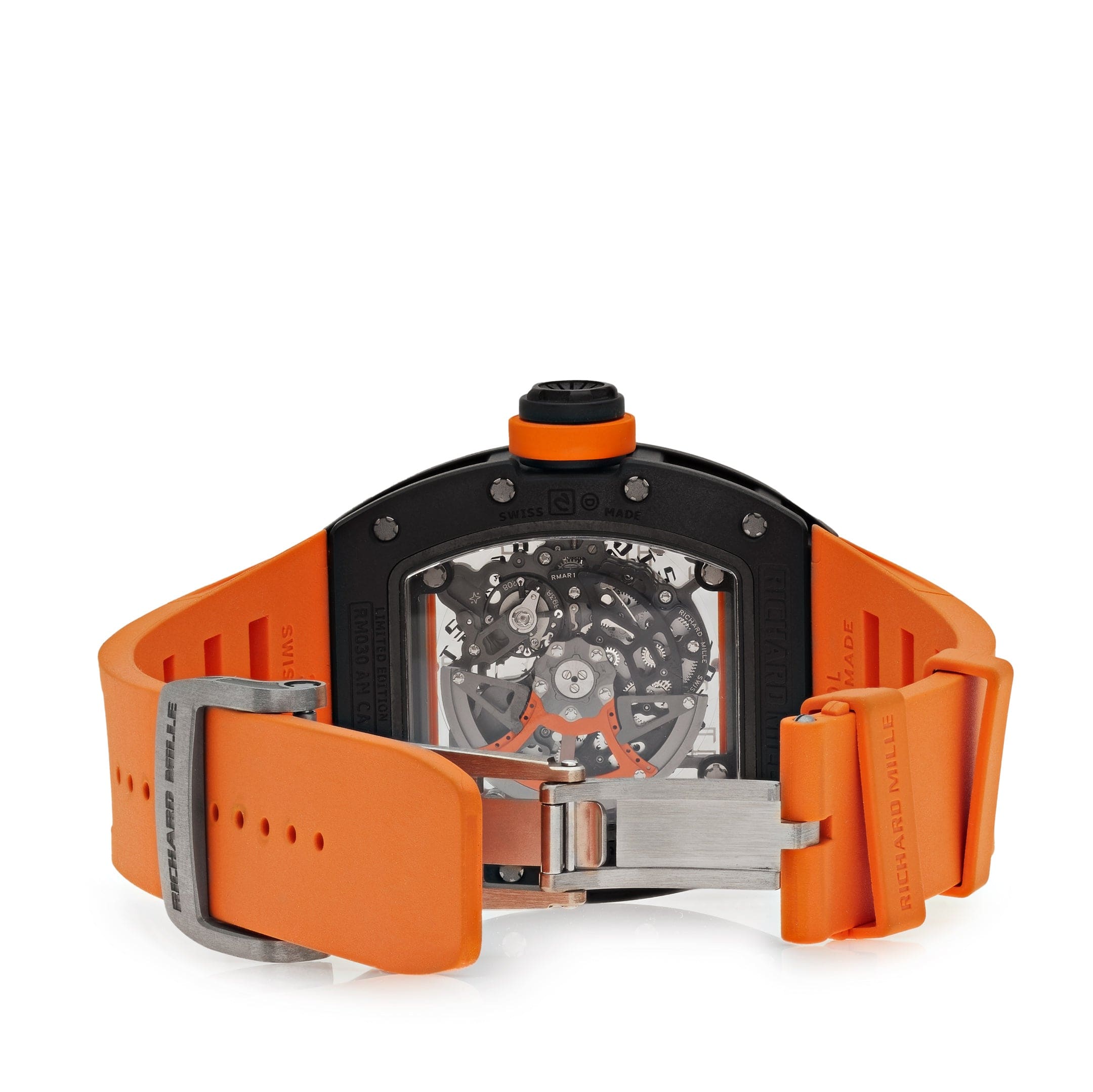 Richard Mille RM 030 Americas Black Carbon Orange Strap Limited Edition