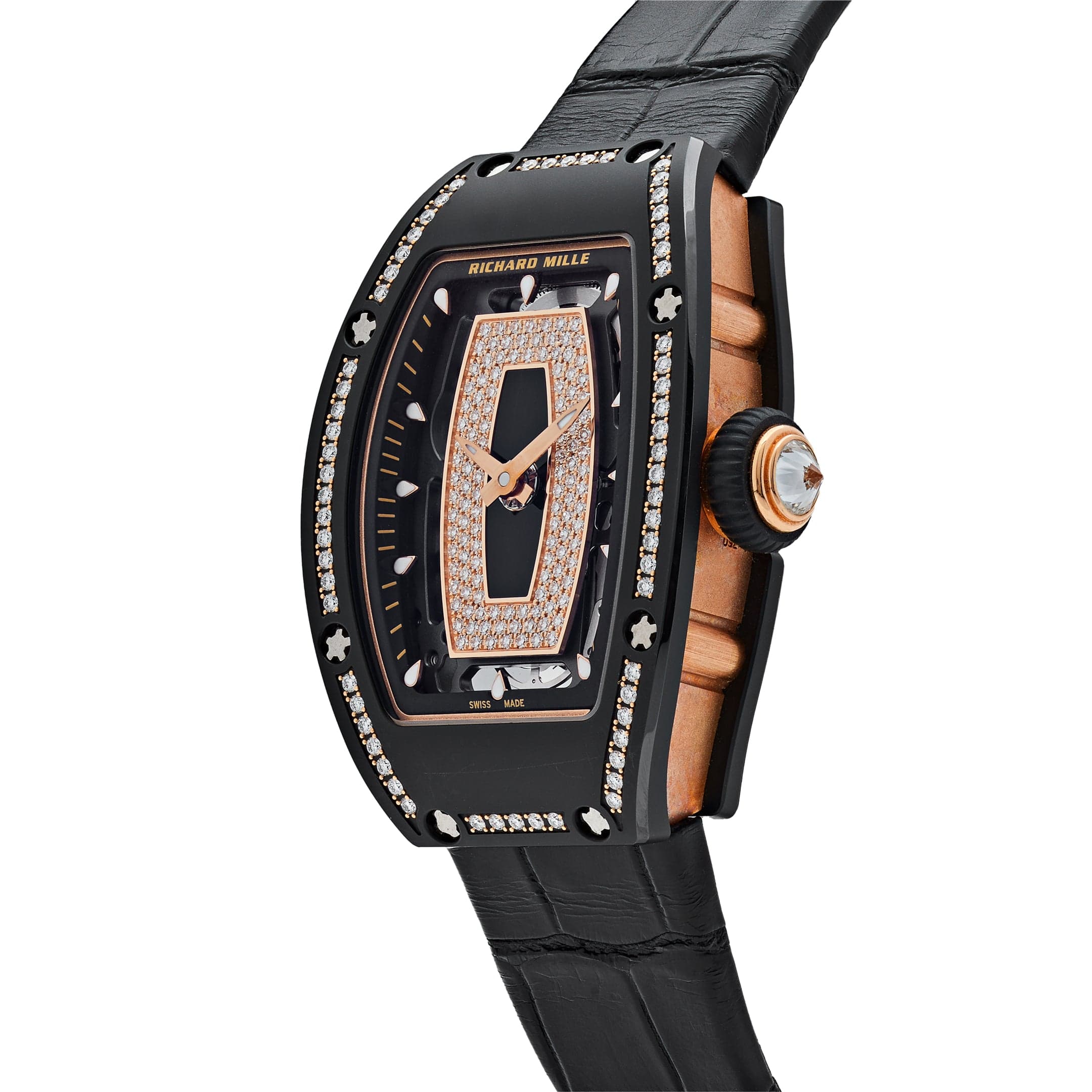 Richard Mille RM 07-01 Black Ceramic Black Lips Diamond Bezel