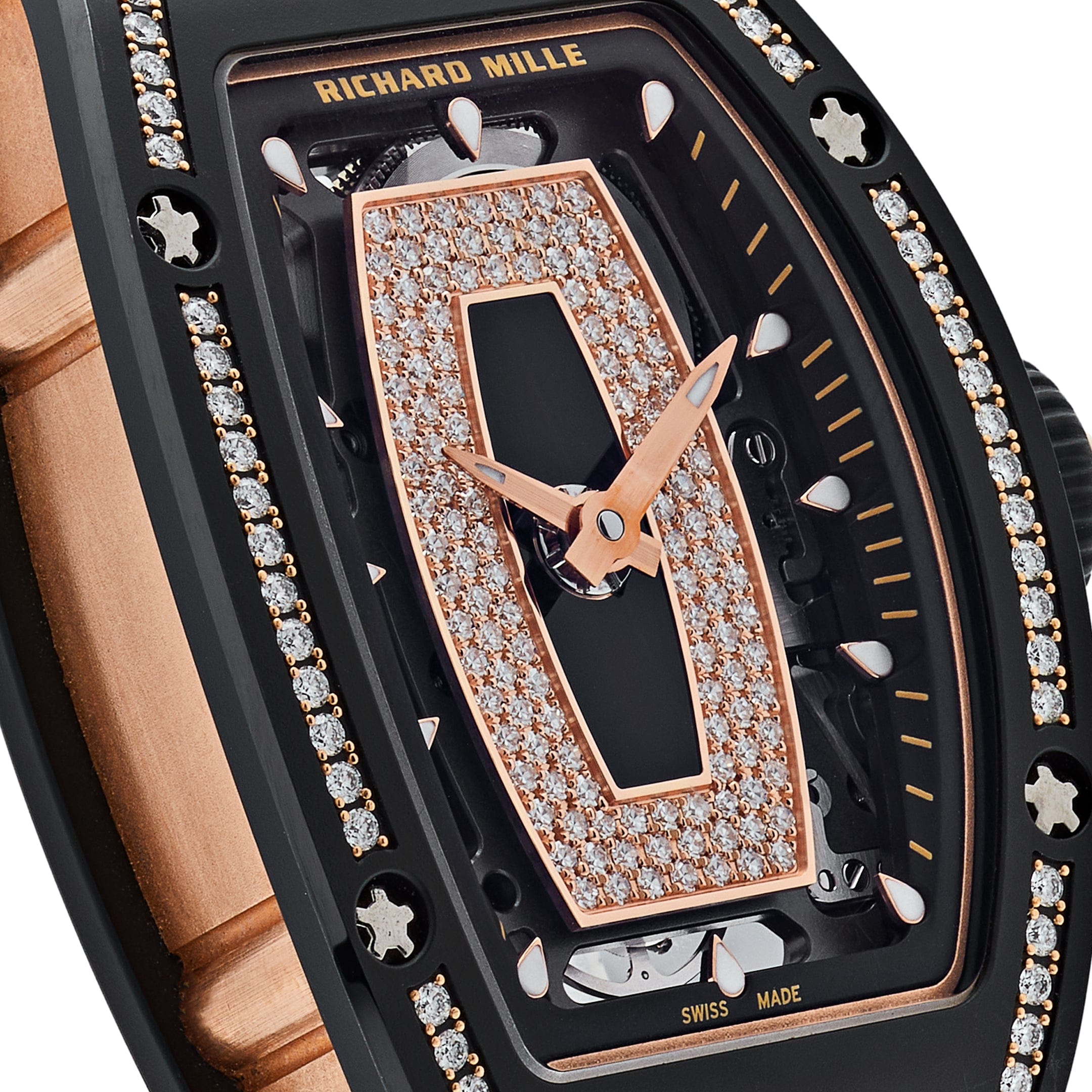Richard Mille RM 07-01 Black Ceramic Black Lips Diamond Bezel