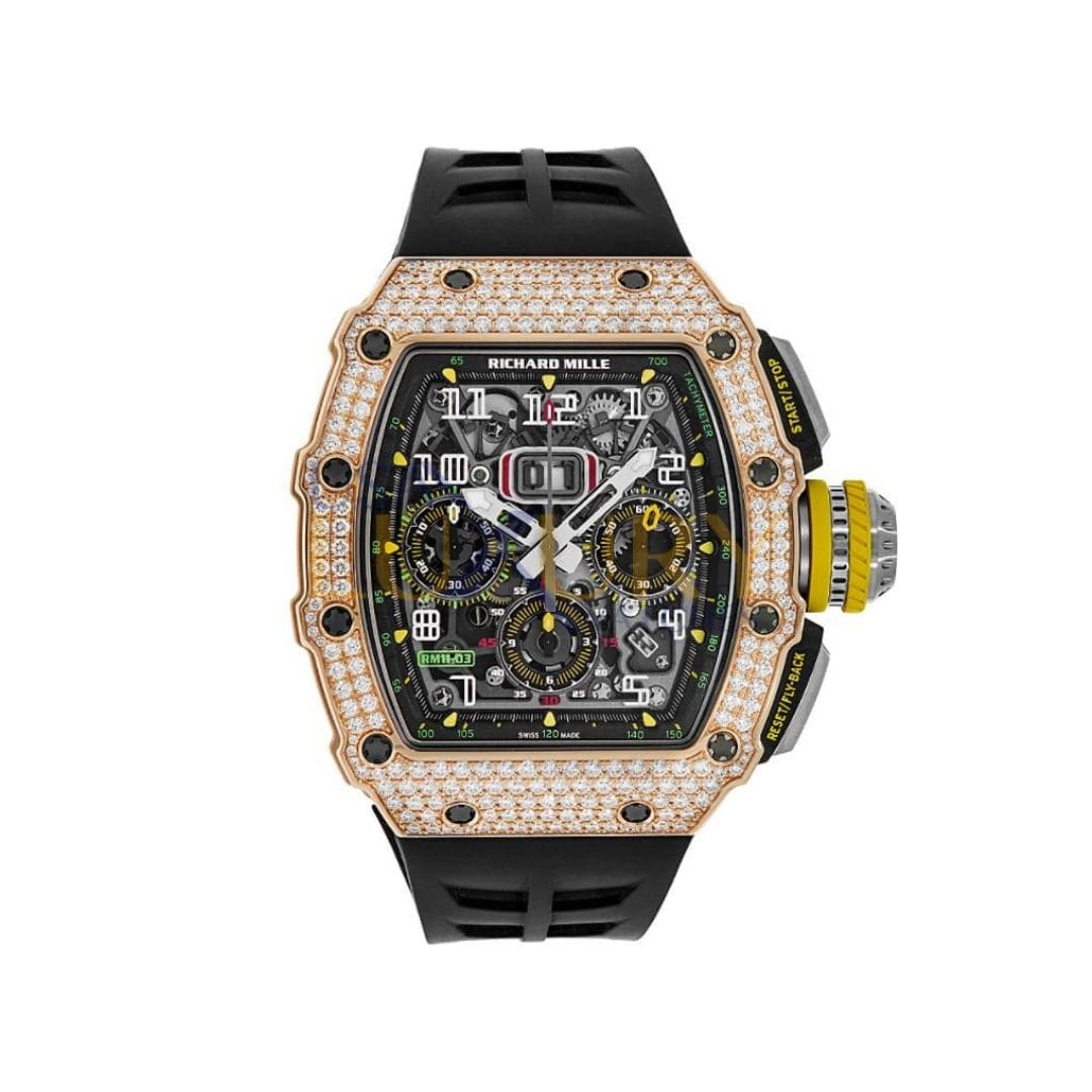 Richard Mille RM 11-03 Flyback Chronograph Diamond Set Rose Gold
