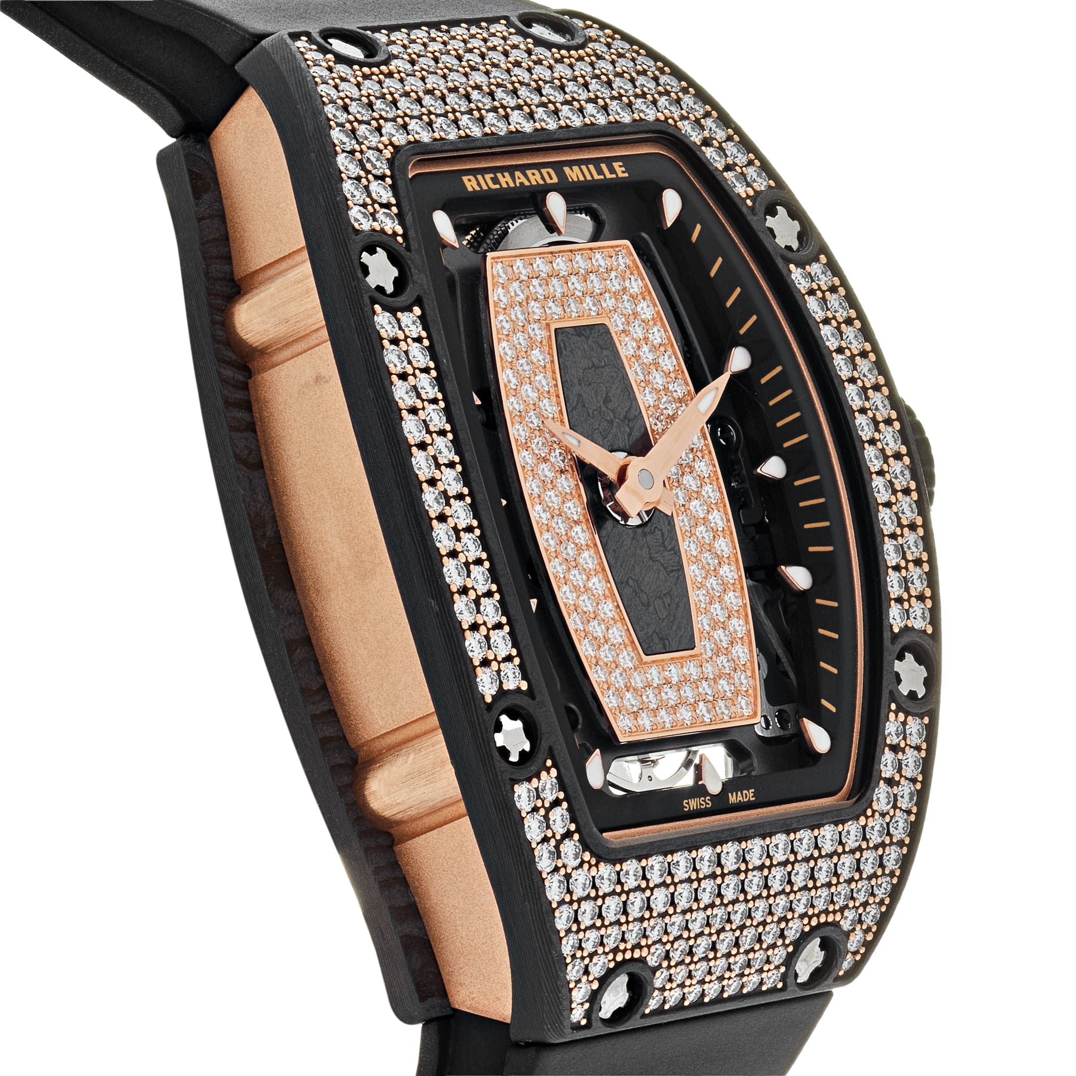 Richard Mille RM 07-01 Rose Gold Carbon-TPT Diamond Bezel