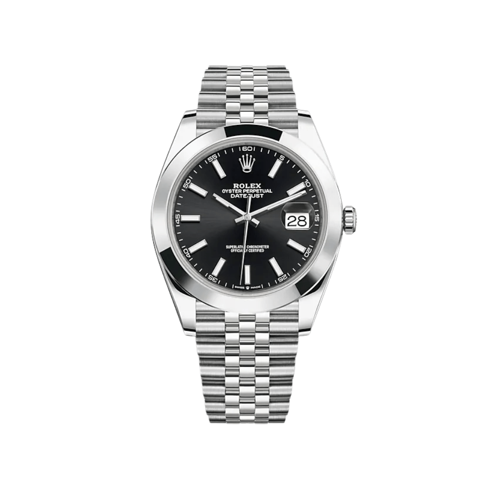 Rolex Datejust 126300 Stainless Steel Black Dial Jubilee