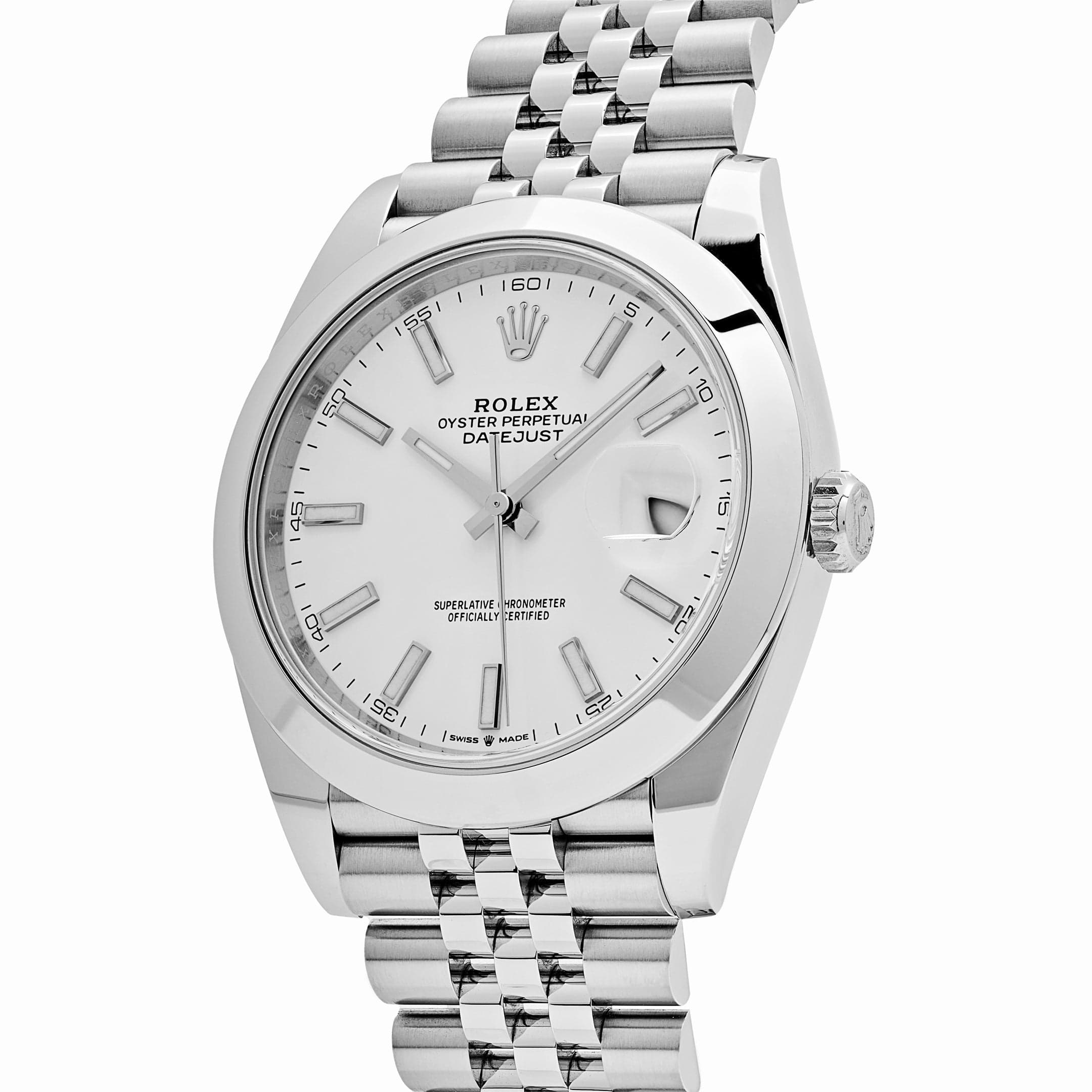 Rolex Datejust 126300 Stainless Steel Stick White Dial Jubilee (2024)
