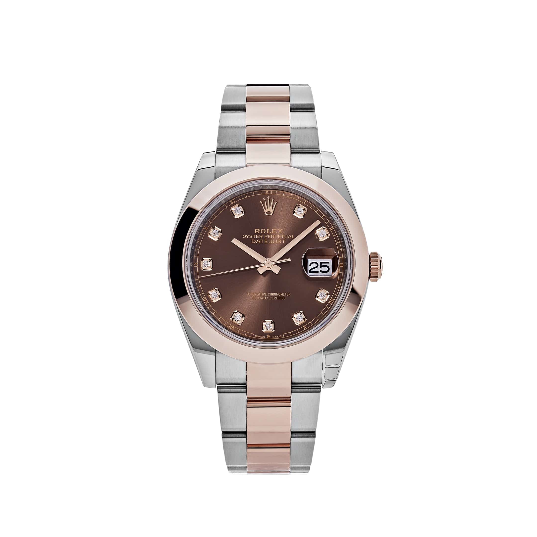 Rolex Datejust 126301 Rose Gold Stainless Steel Chocolate Diamond Dial (2023)