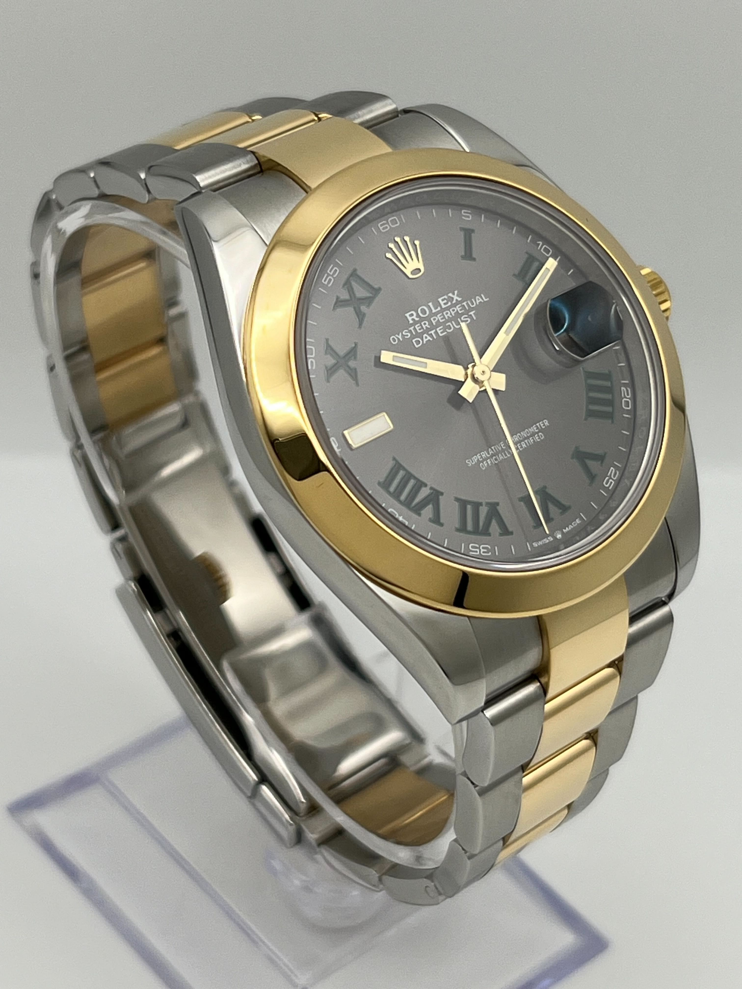 Rolex Datejust 126303 'Wimbledon' Yellow Gold Stainless Steel Slate Dial (2020)
