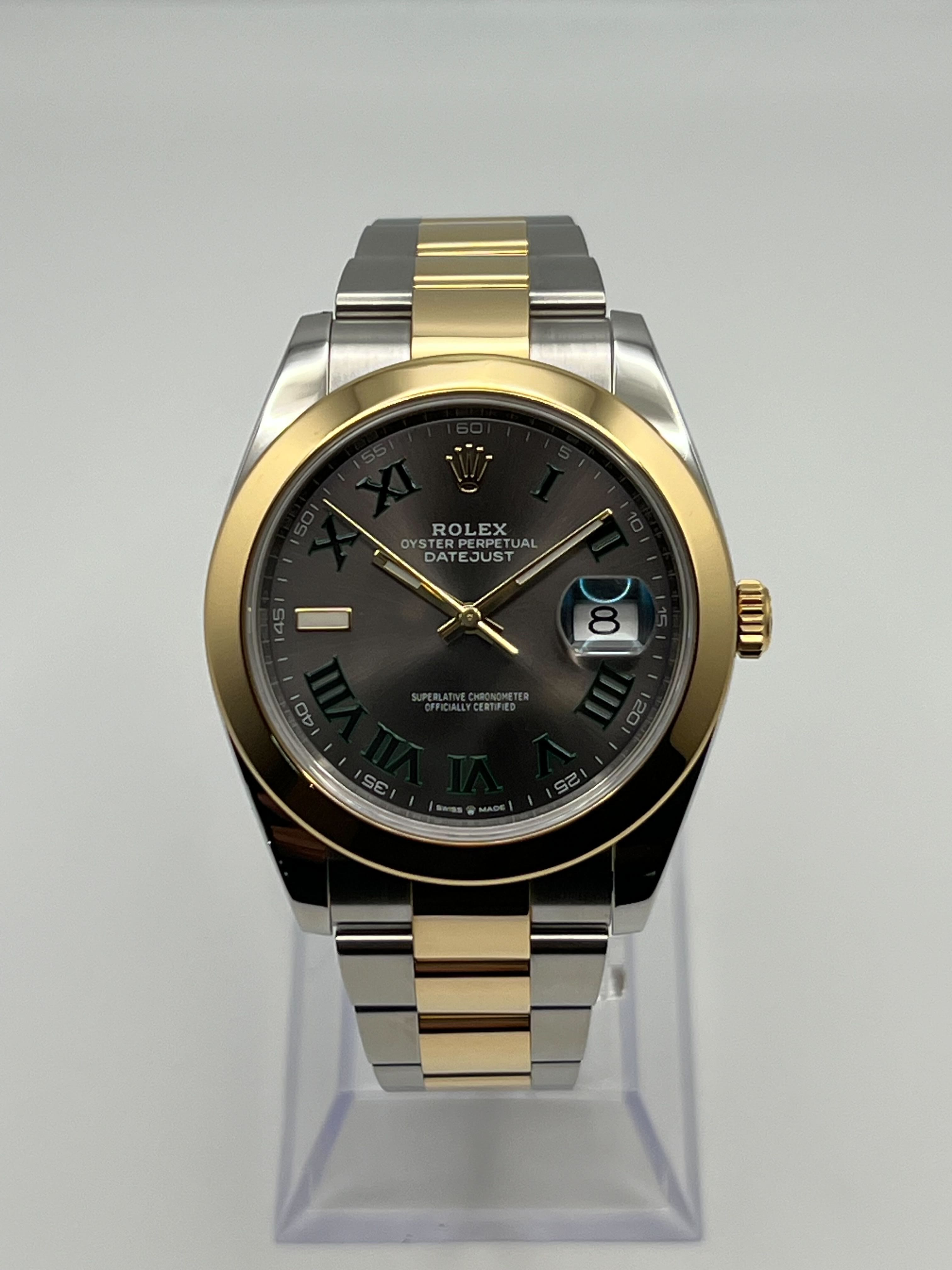 Rolex Datejust 126303 'Wimbledon' Yellow Gold Stainless Steel Slate Dial (2020)