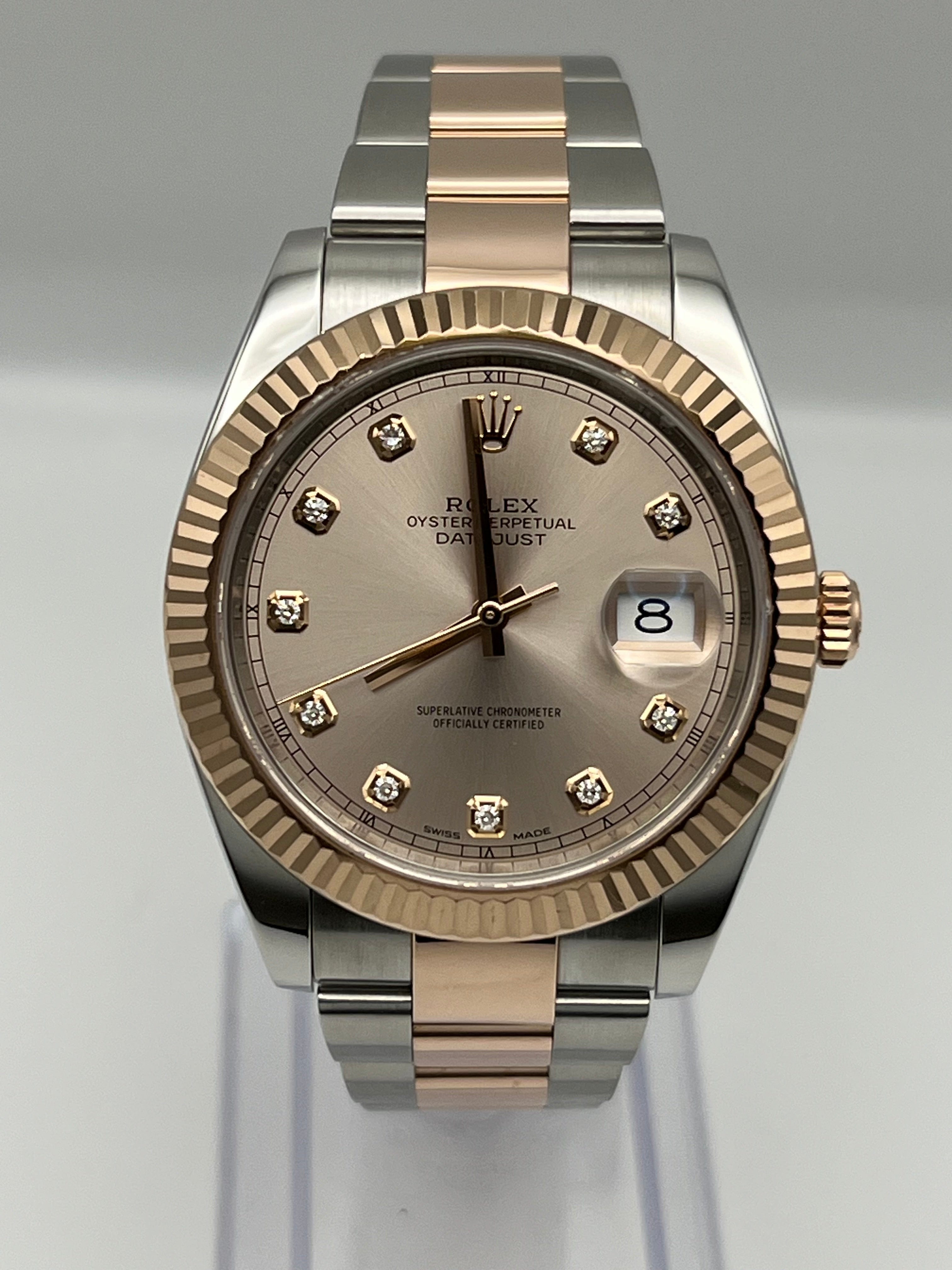 Rolex Datejust 126331 Rose Gold Stainless Steel Sundust Diamond Dial (2022)