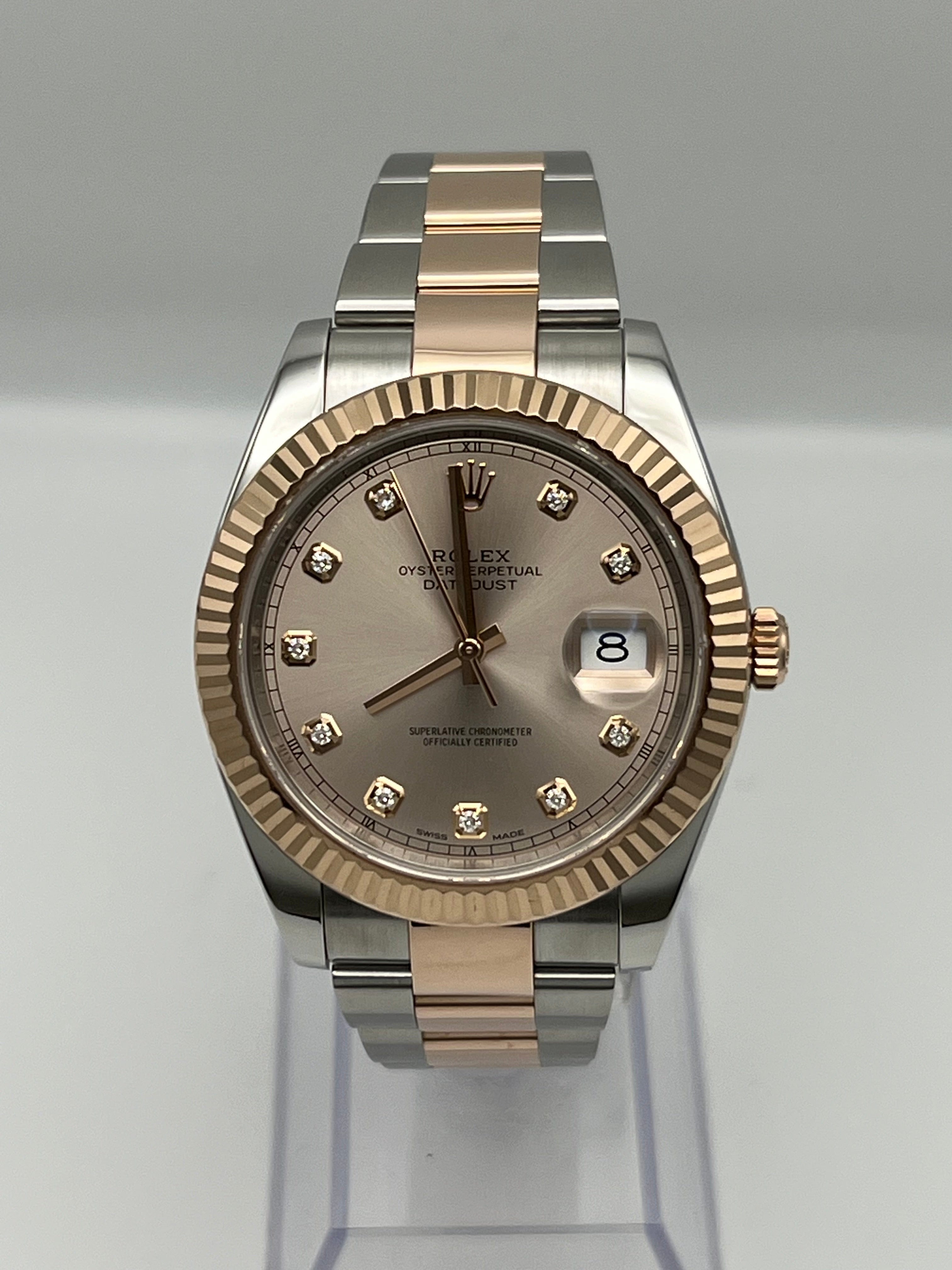 Rolex Datejust 126331 Rose Gold Stainless Steel Sundust Diamond Dial (2022)
