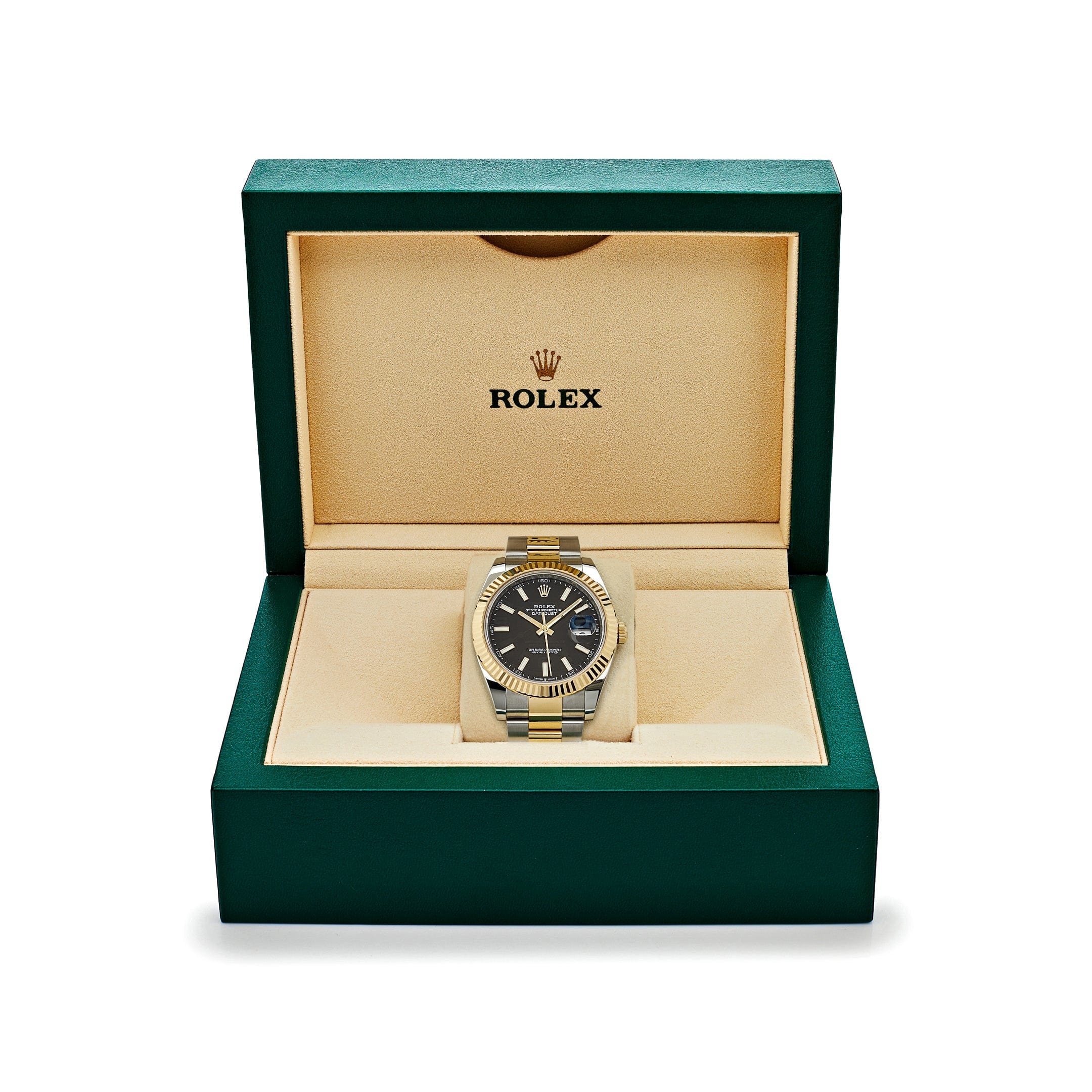Rolex Datejust 126333 Yellow Gold Stainless Steel Black Dial Oyster