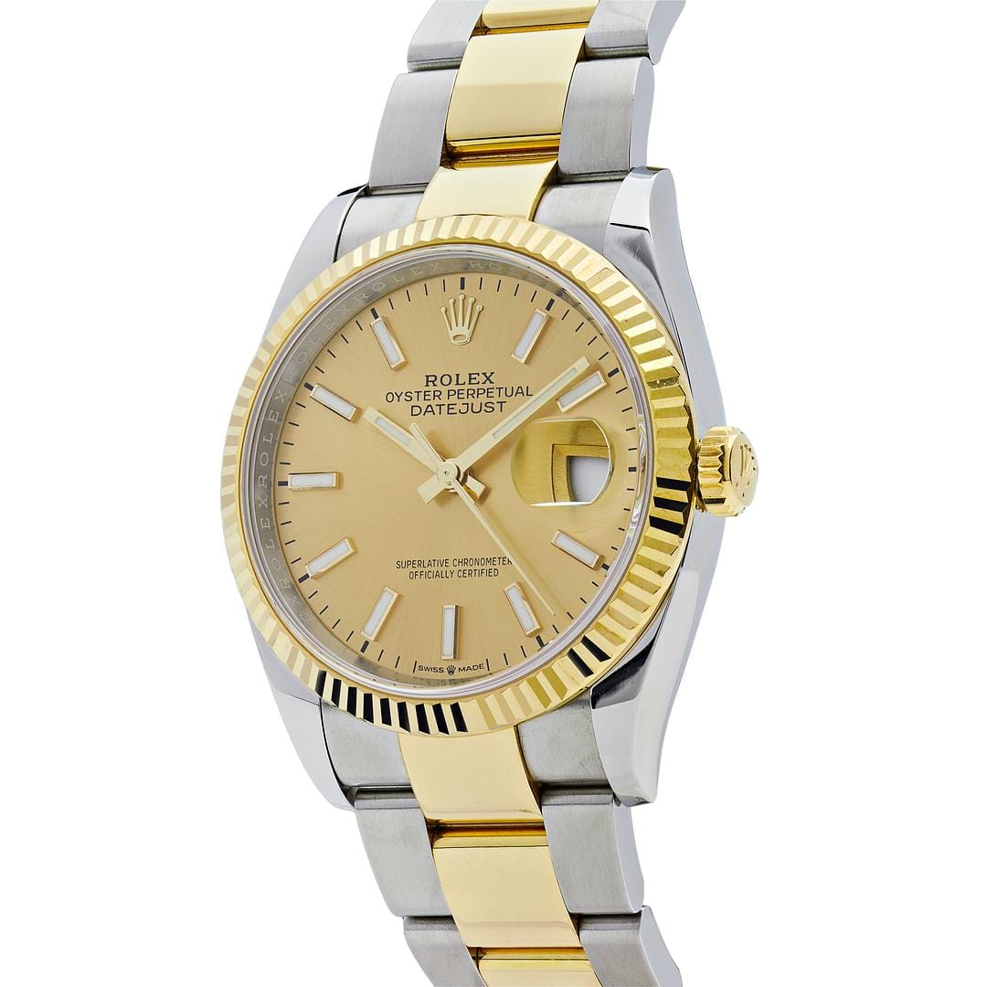 Rolex Datejust 126333 Stainless Steel Yellow Gold Champagne Dial Oyster