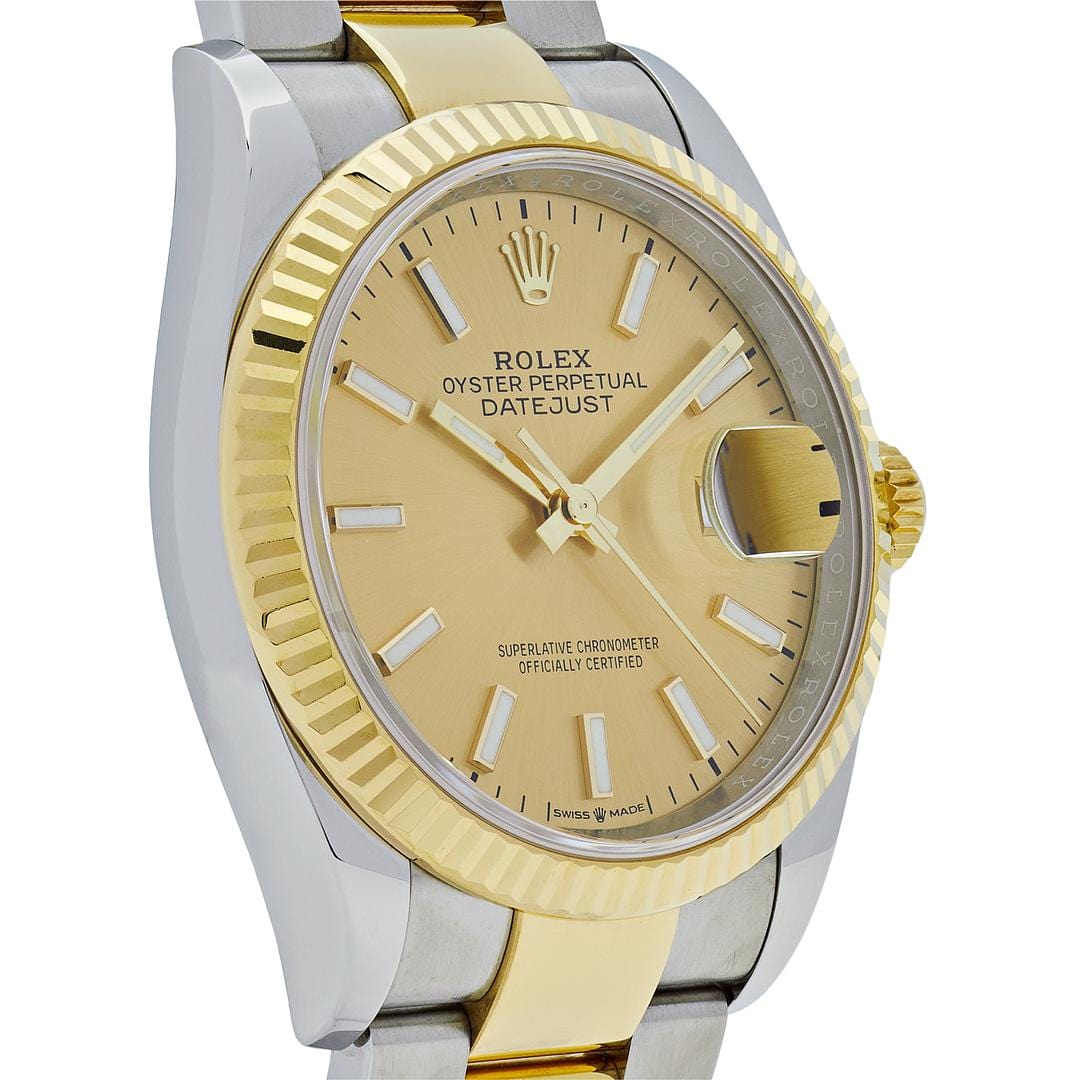 Rolex Datejust 126333 Stainless Steel Yellow Gold Champagne Dial Oyster
