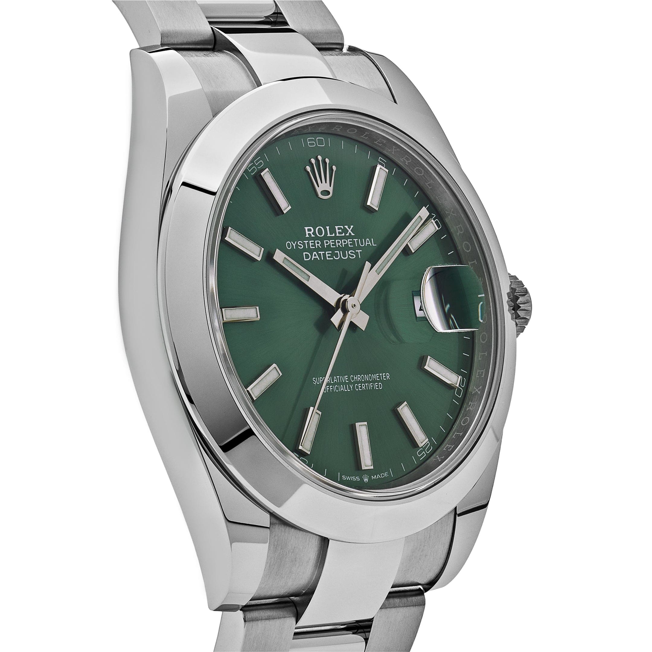 Rolex Datejust 126300 Stainless Steel Green Dial Oyster (2022)