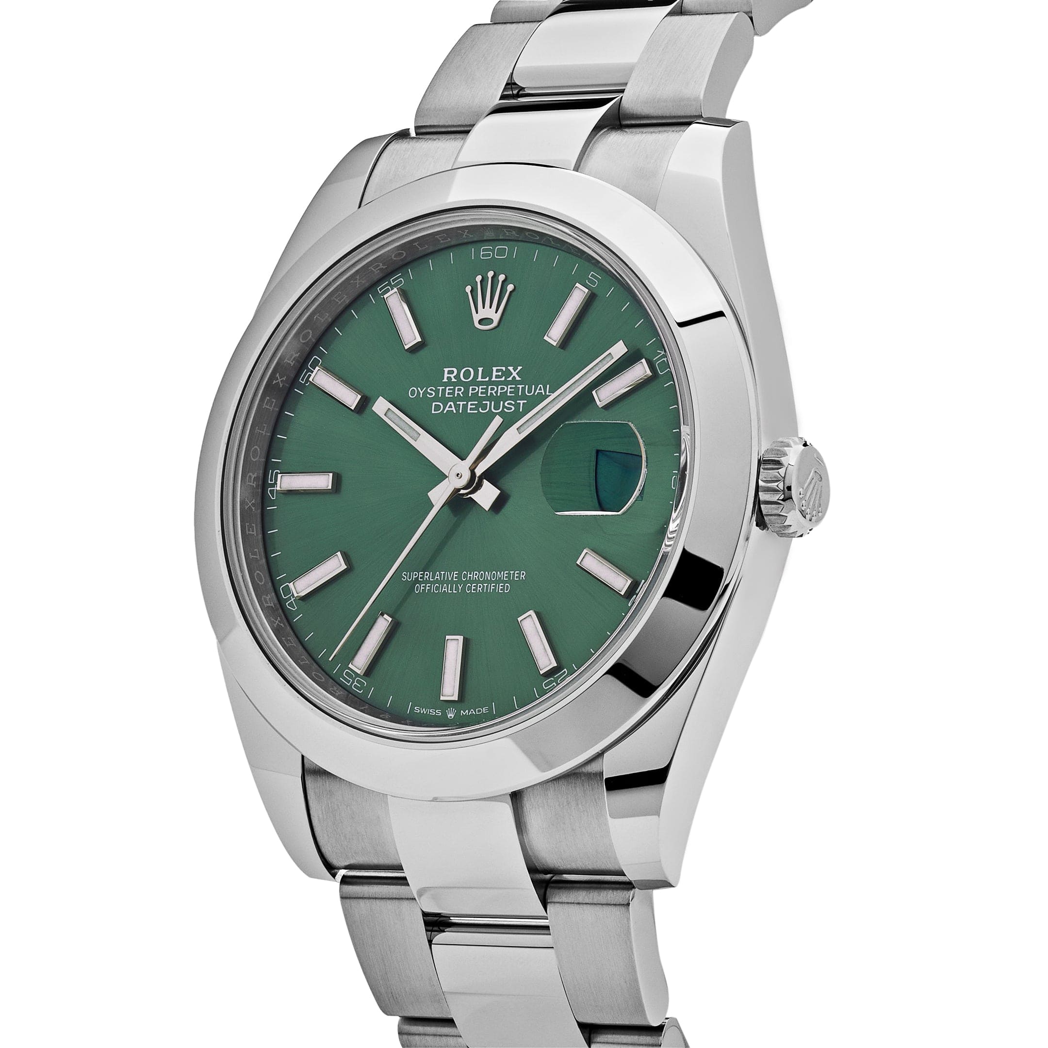 Rolex Datejust 126300 Stainless Steel Green Dial Oyster (2022)