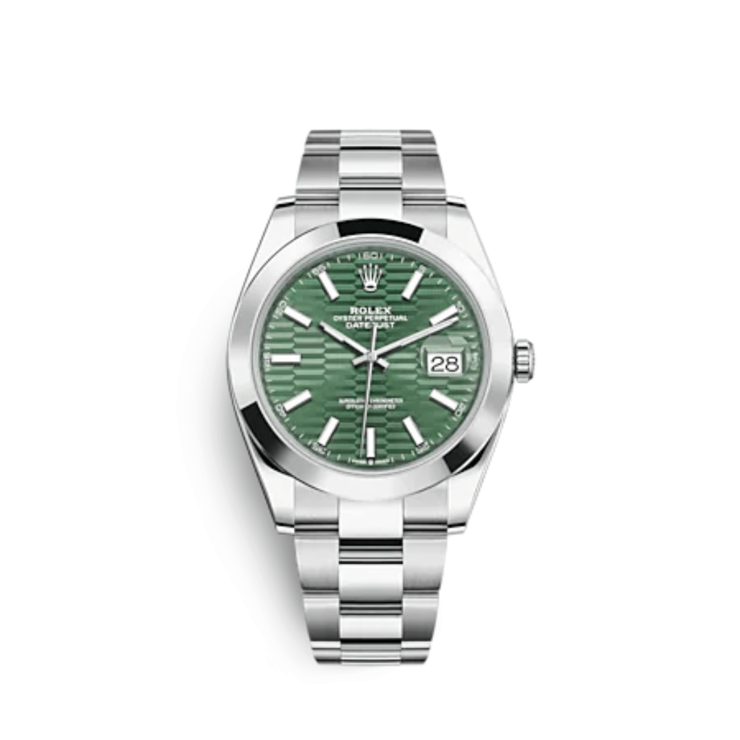 Rolex Datejust 126300 Stainless Steel Green Fluted-Motif Dial Oyster (2023)