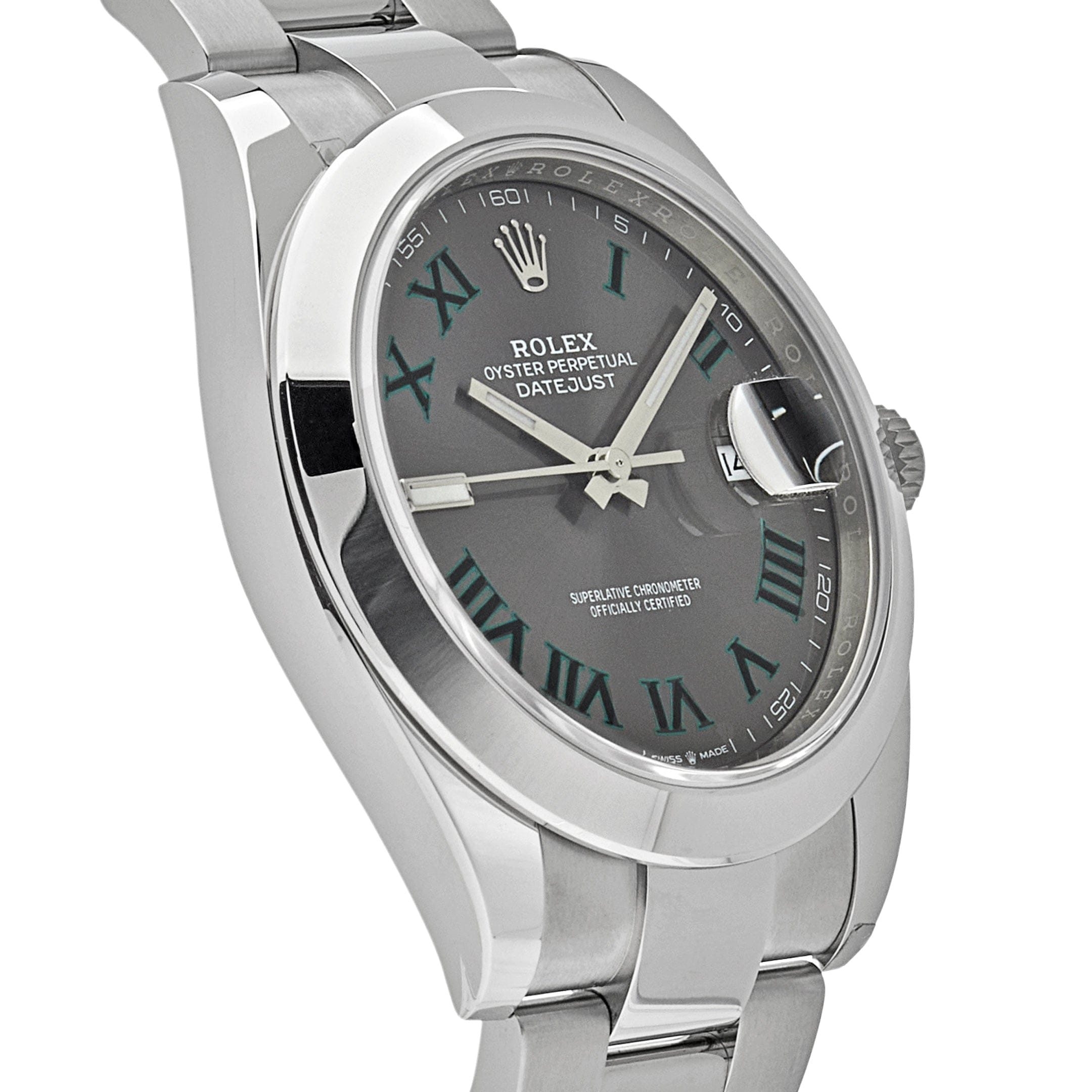 Rolex Datejust 126300 'Wimbledon' Stainless Steel Slate Dial Jubilee