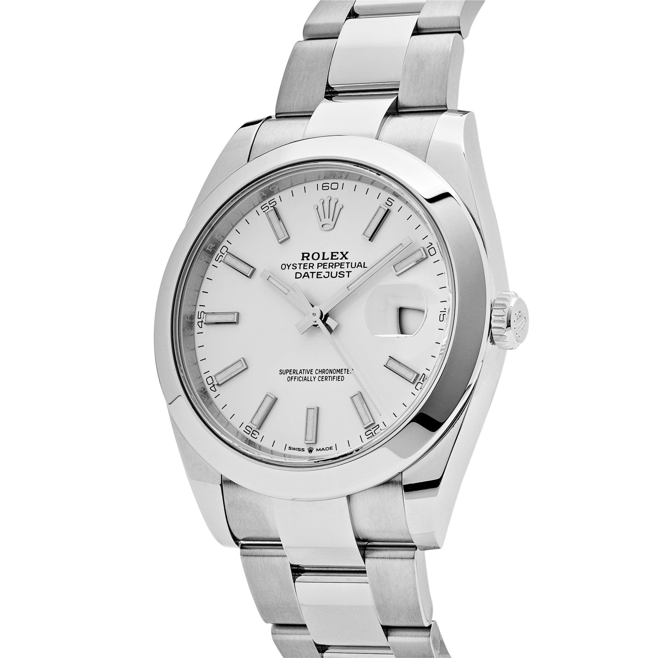 Rolex Datejust 126300 Stainless Steel White Dial Oyster