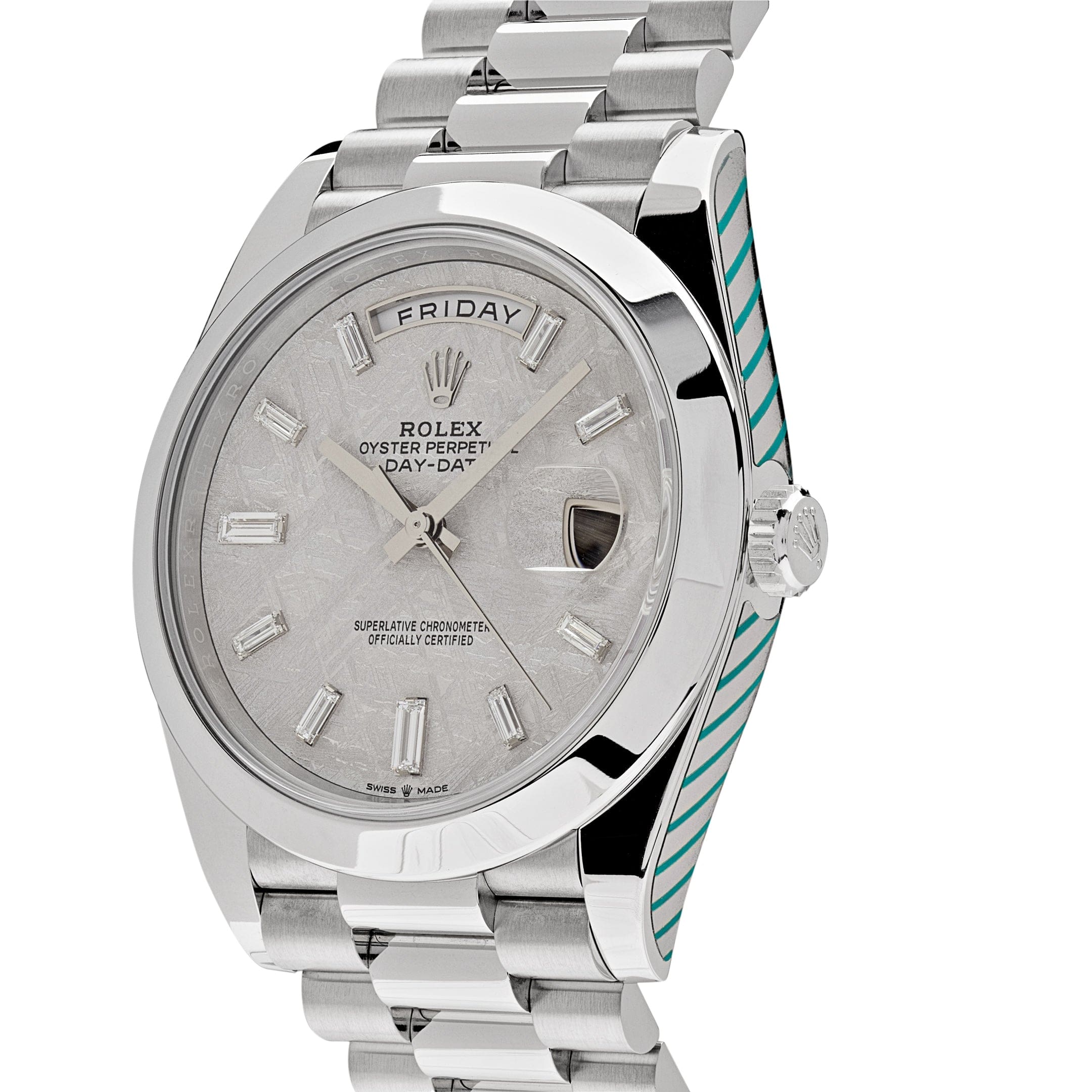 Rolex Day-Date 228206 Platinum Meteorite Diamond Dial