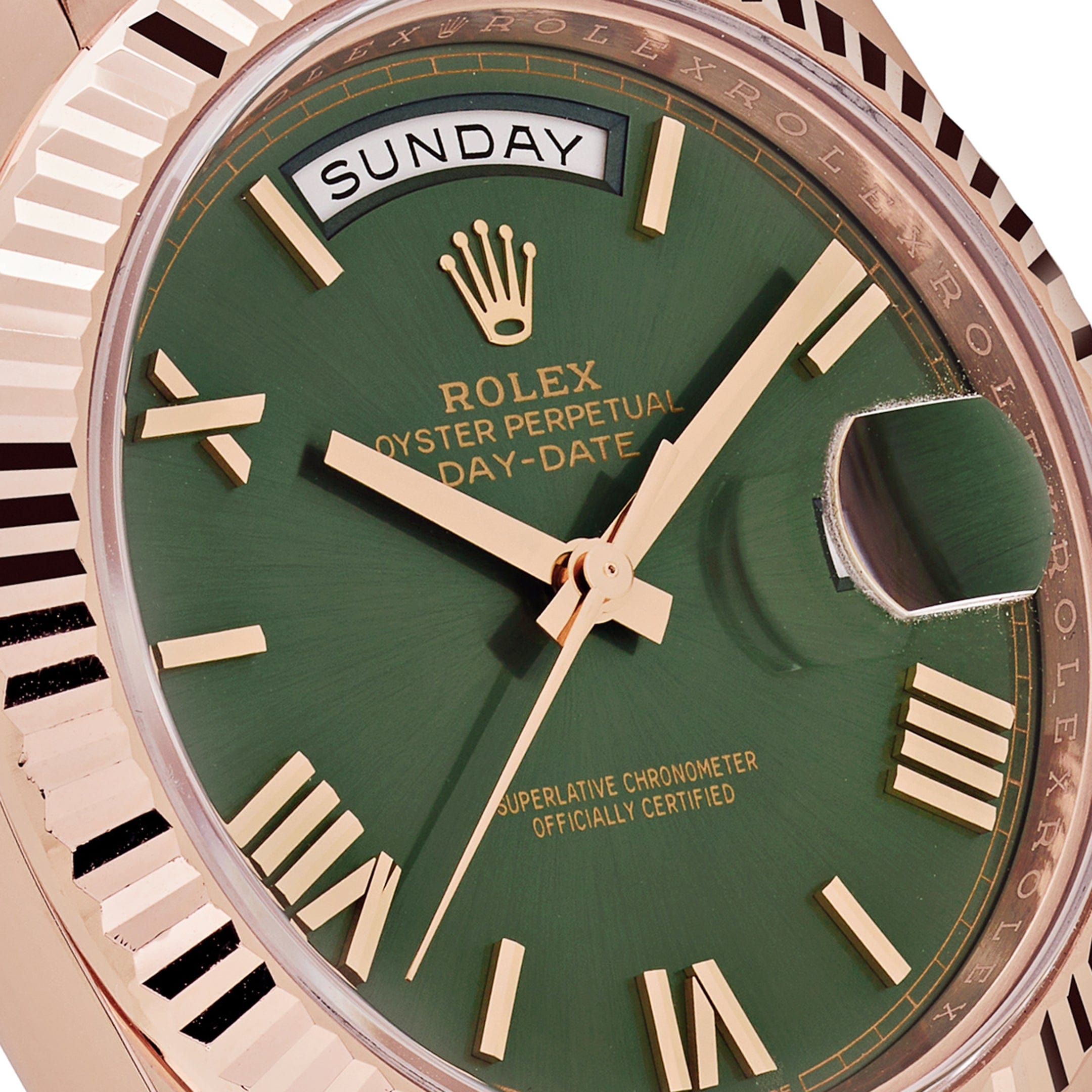 Rolex Day-Date 228235 Rose Gold Olive Green Dial (2023)