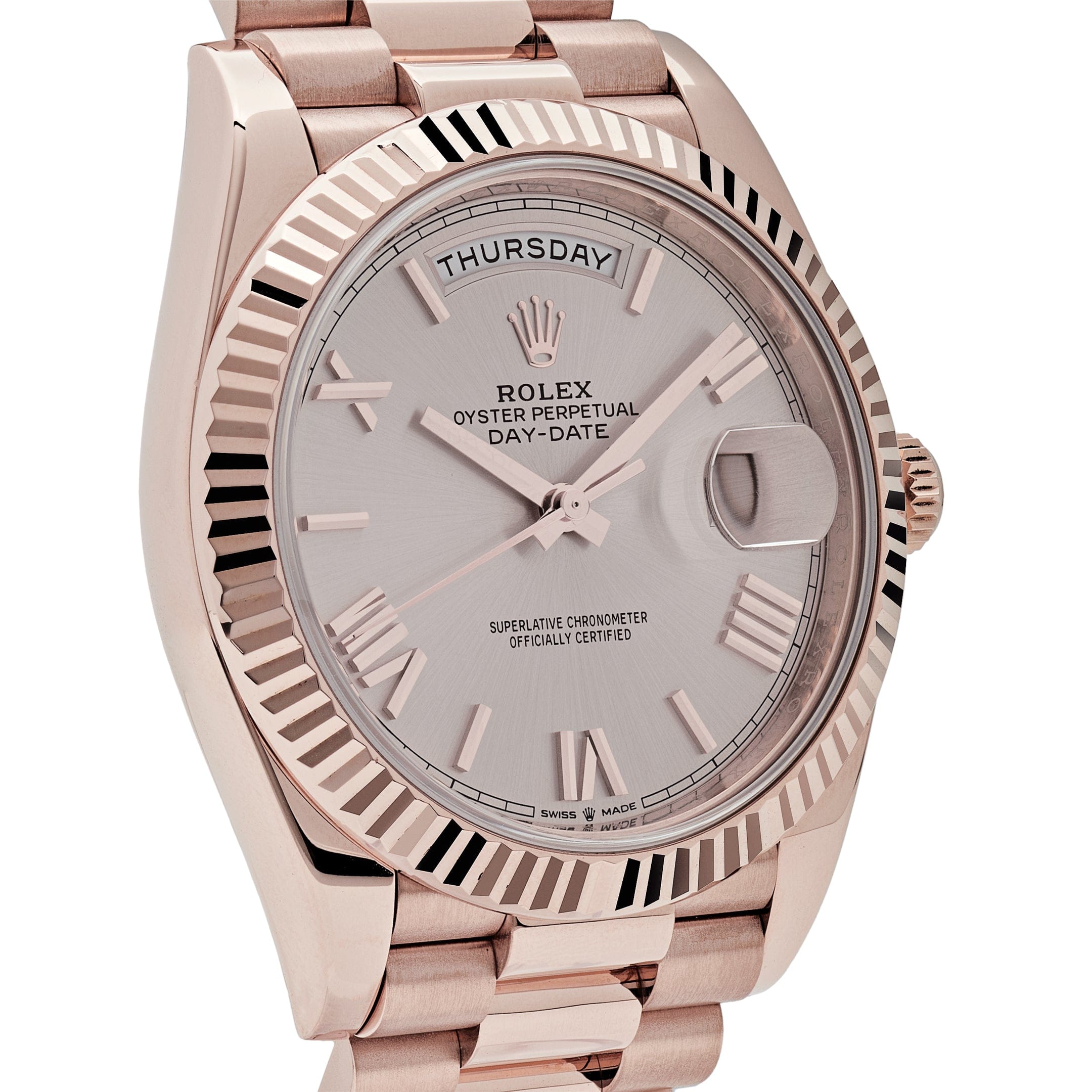 Rolex Day-Date 228235 Rose Gold Sundust Roman Dial (2023)