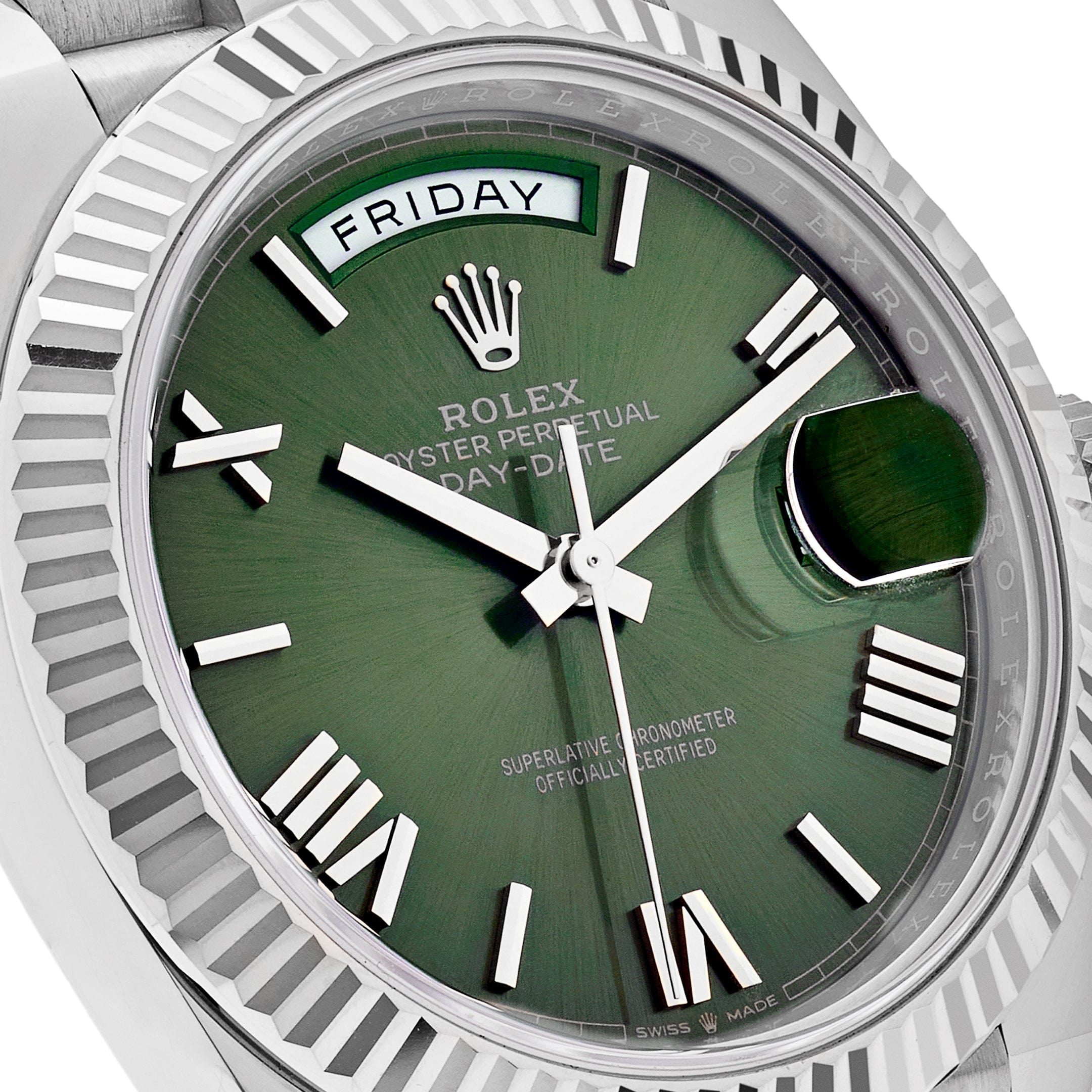 Rolex Day-Date 228239 White Gold Olive Dial (2024)