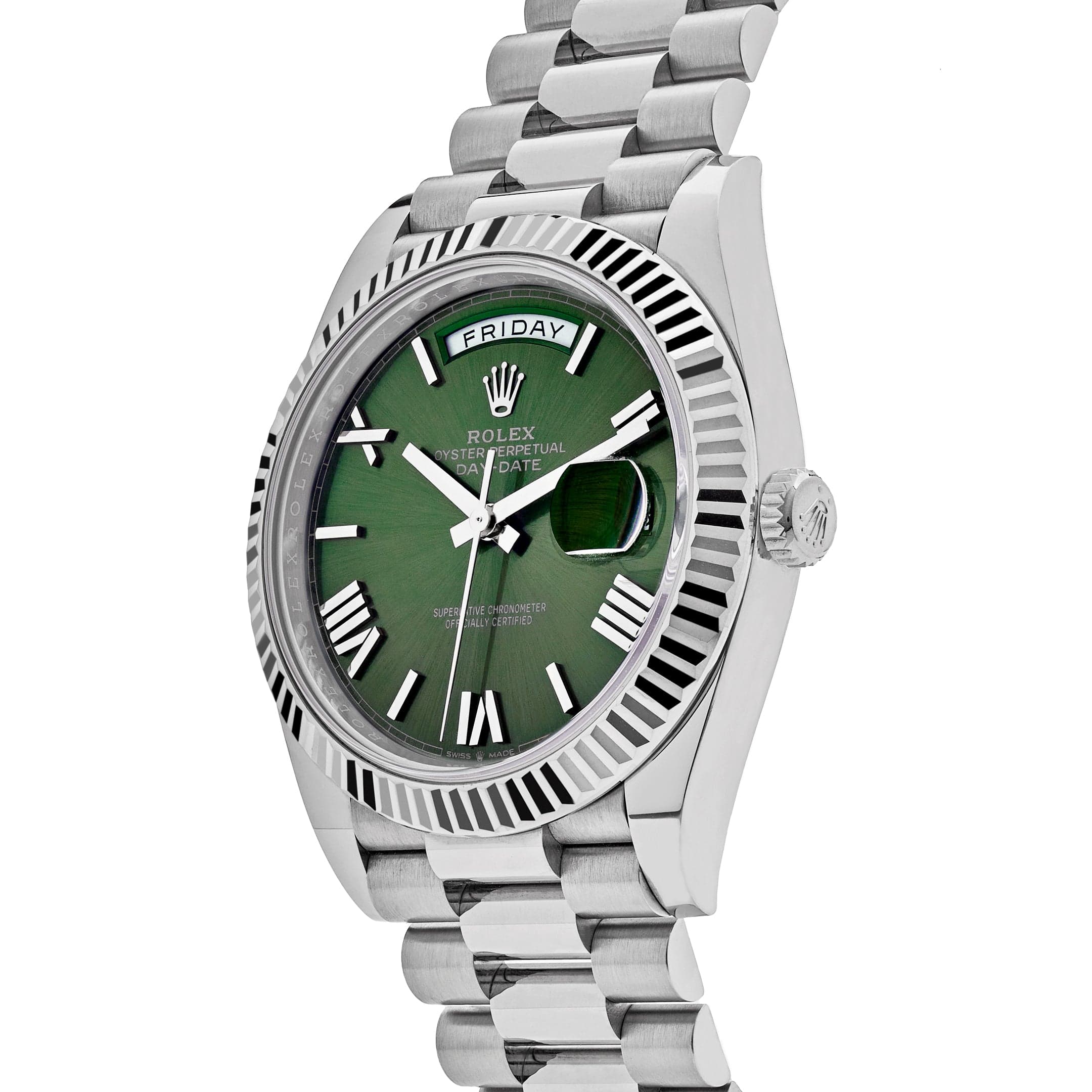 Rolex Day-Date 228239 White Gold Olive Dial (2024)