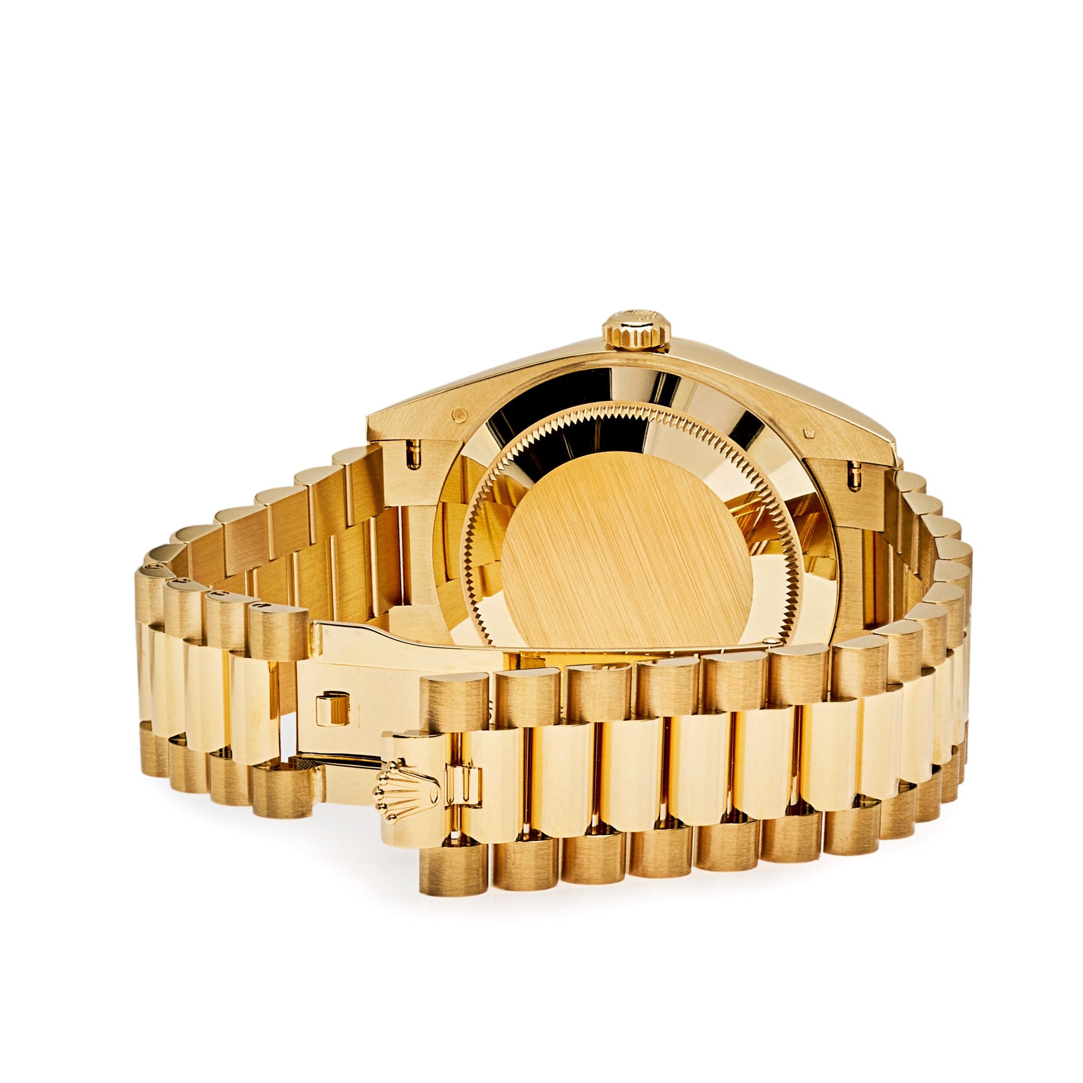 Rolex Day-Date 228238 Yellow Gold Black Diagonal Motif Dial