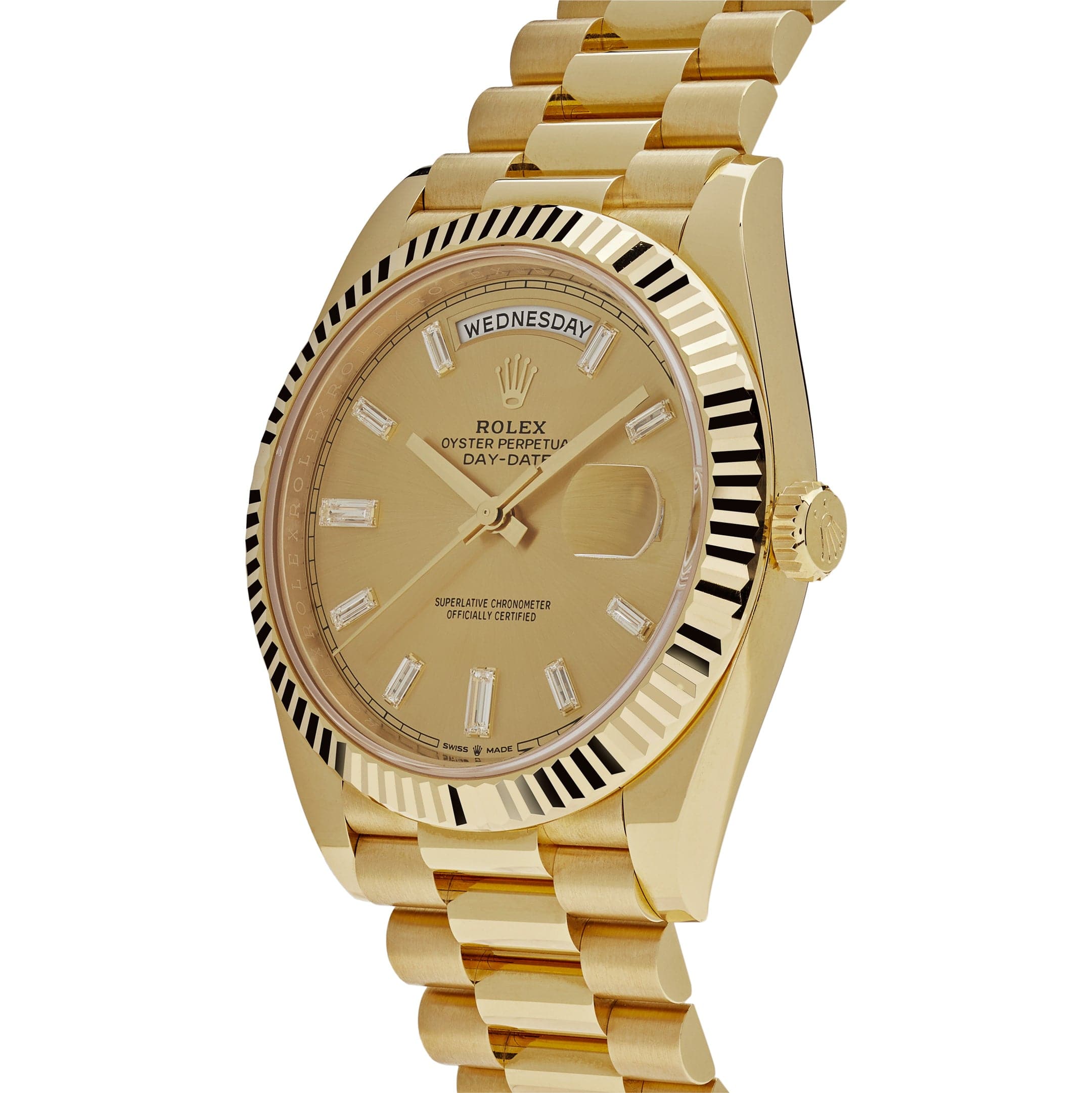 Rolex Day-Date 228238 Yellow Gold Champagne Diamond Dial (2024)
