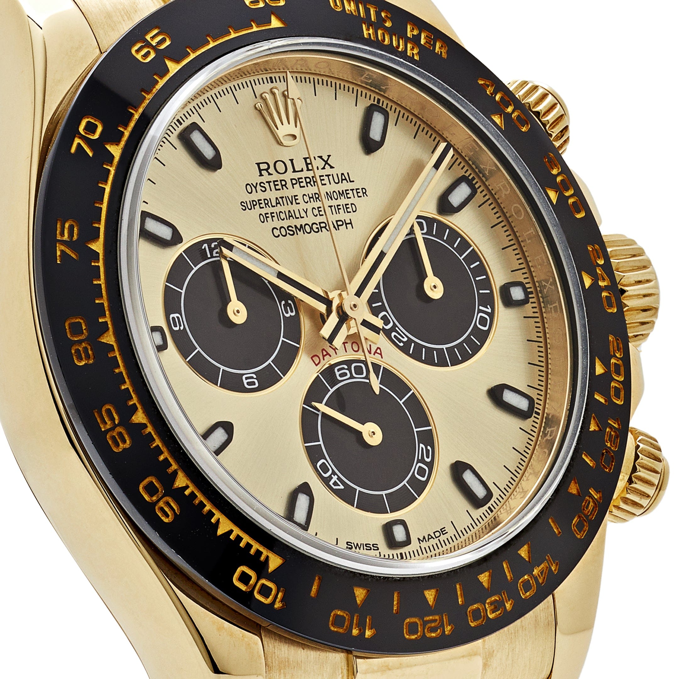 Rolex Daytona 116518LN Yellow Gold Champagne Black Dial (2022)