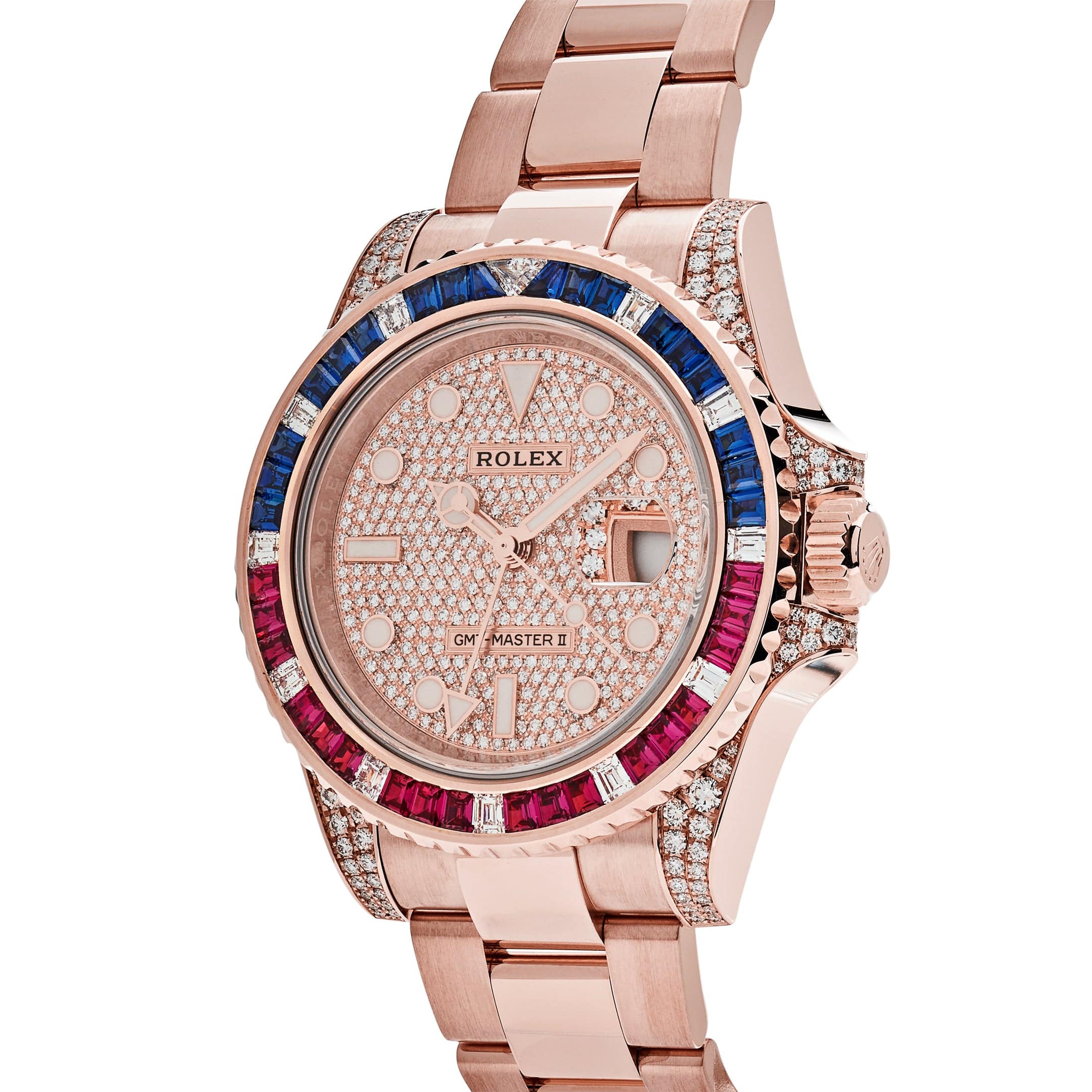 Rolex GMT-Master II 126755SARU Rose Gold Sapphire and Ruby