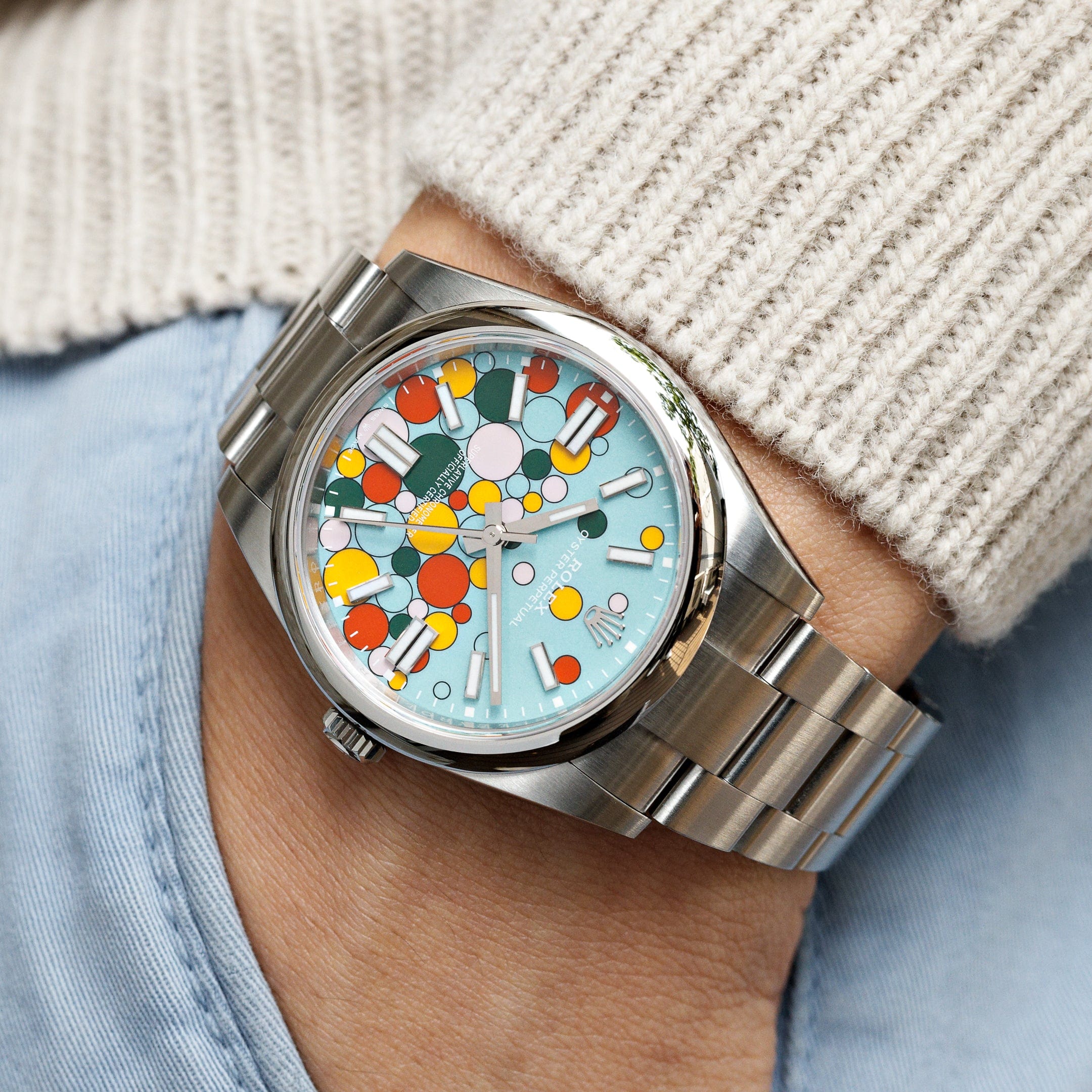 Rolex Oyster Perpetual 124300 'Celebration Motif' Dial (2024)