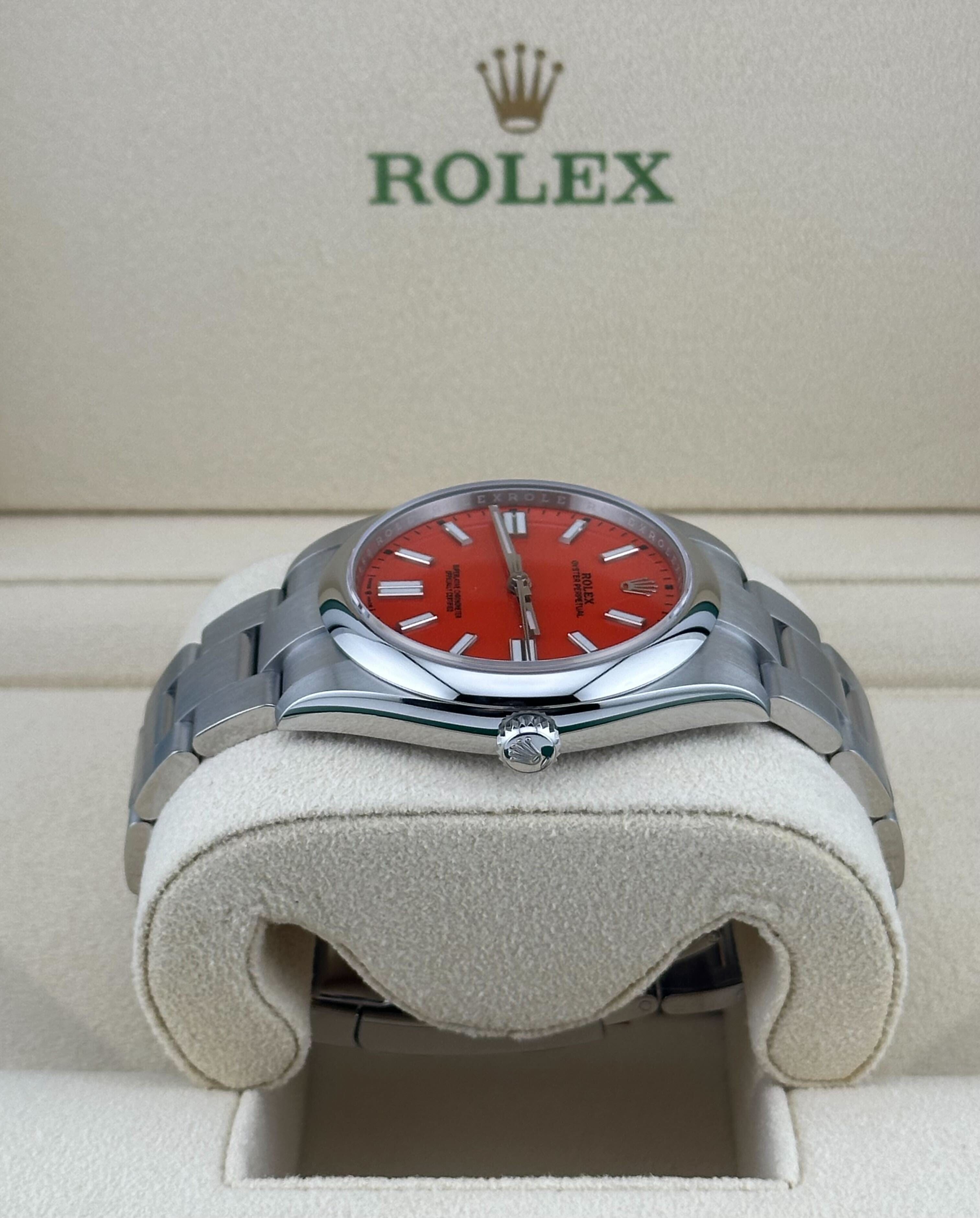 Rolex Oyster Perpetual 124300 Domed Bezel Red Dial