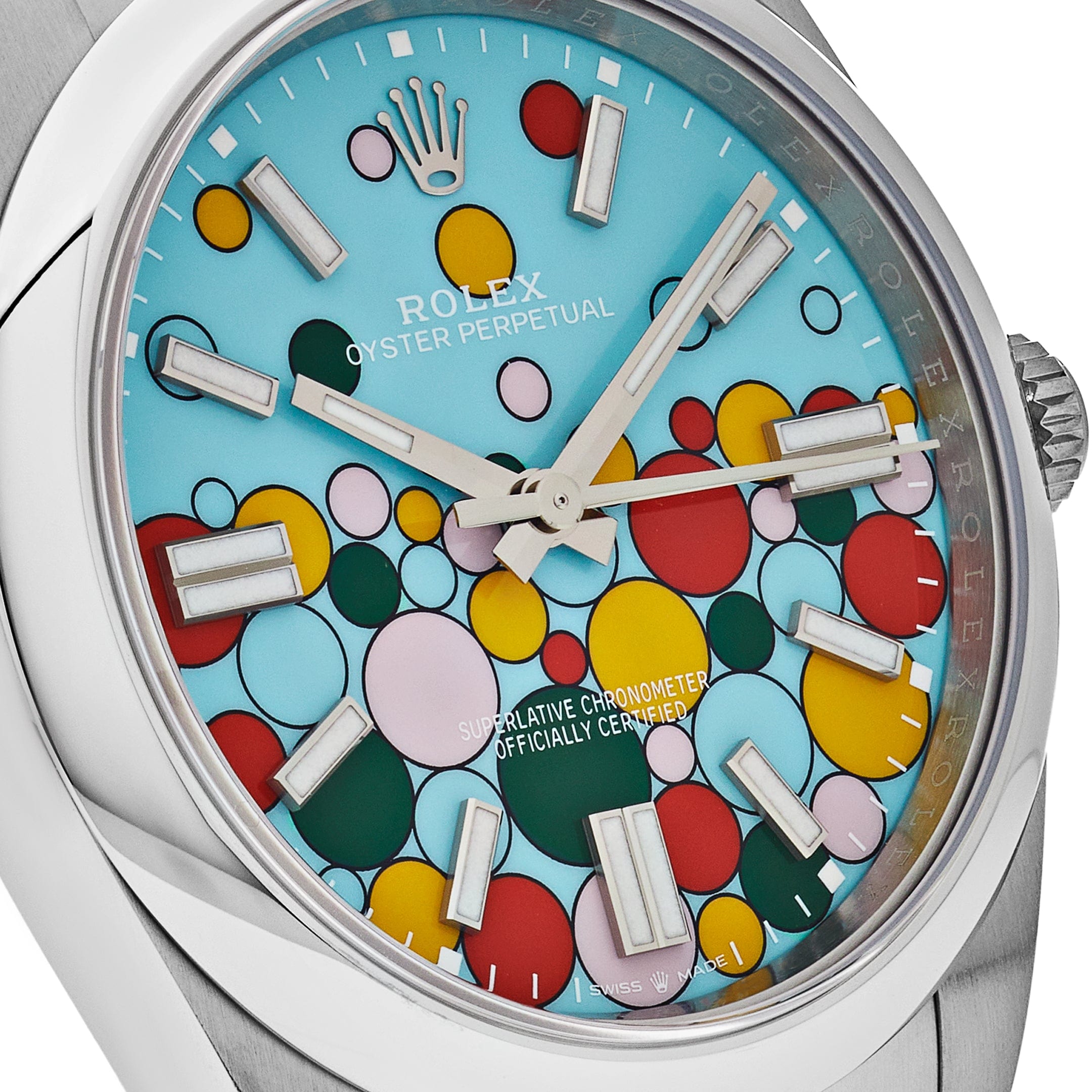 Rolex Oyster Perpetual 126000 Stainless Steel 'Celebration Motif' Dial (2024)