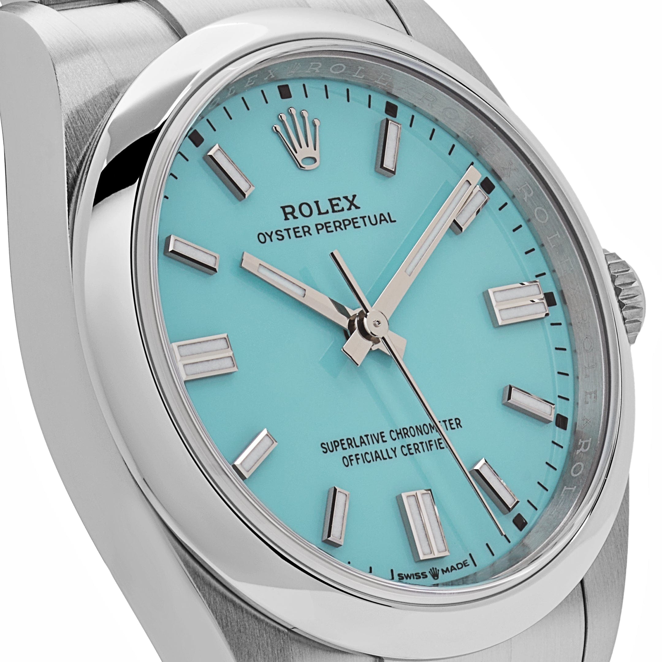 Rolex Oyster Perpetual 126000 Stainless Steel Baby Blue Dial