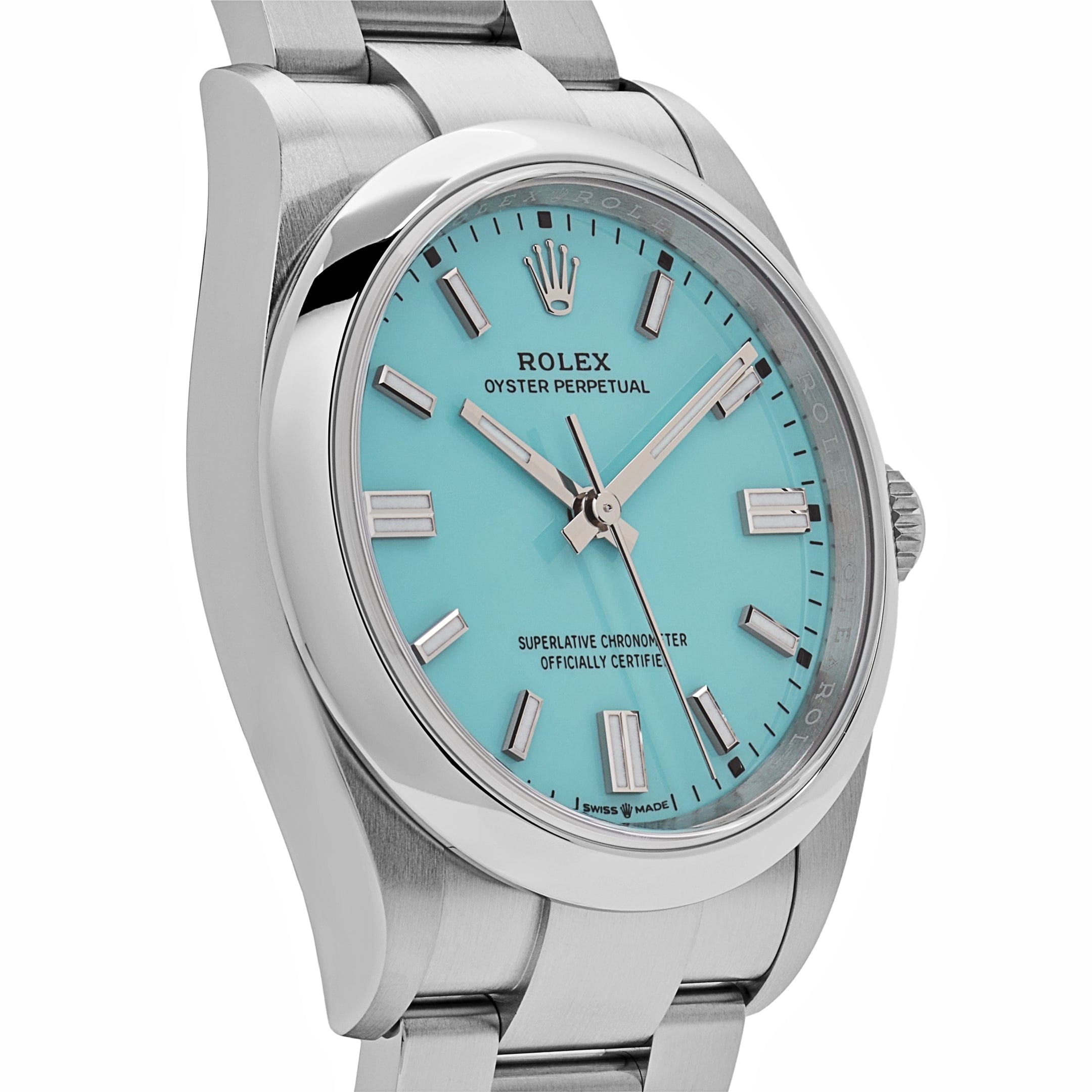 Rolex Oyster Perpetual 126000 Stainless Steel Baby Blue Dial