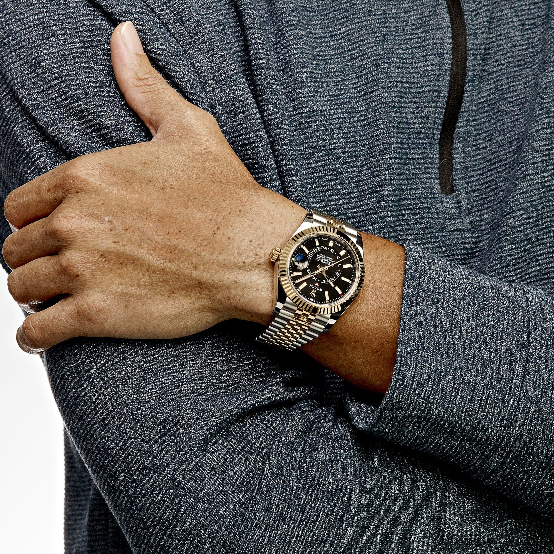 Rolex Sky-Dweller 336933 Stainless Steel Yellow Gold Jubilee Black Dial (2024)