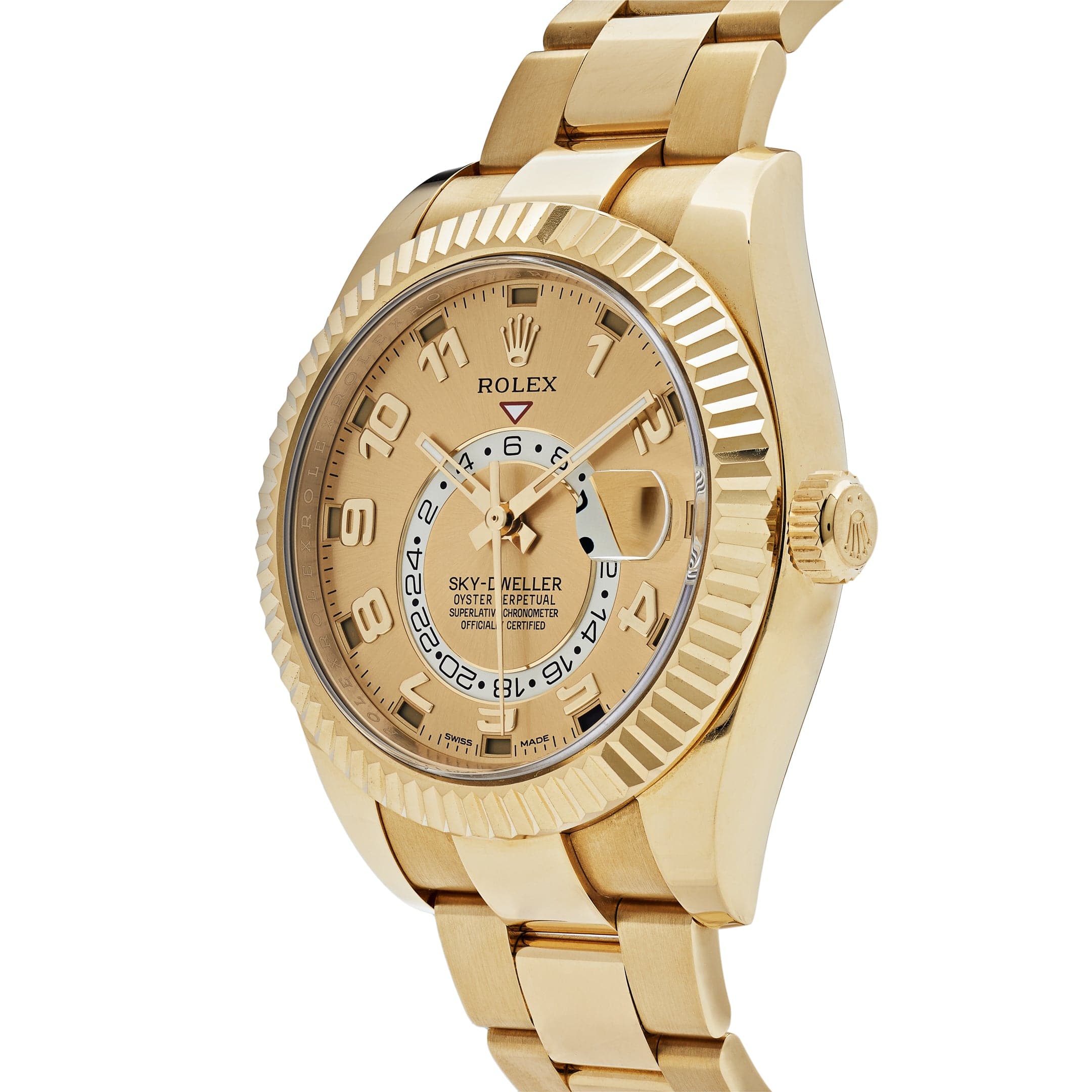 Rolex Sky-Dweller 326938 Yellow Gold Champagne Dial Arabic Numerals (2020)