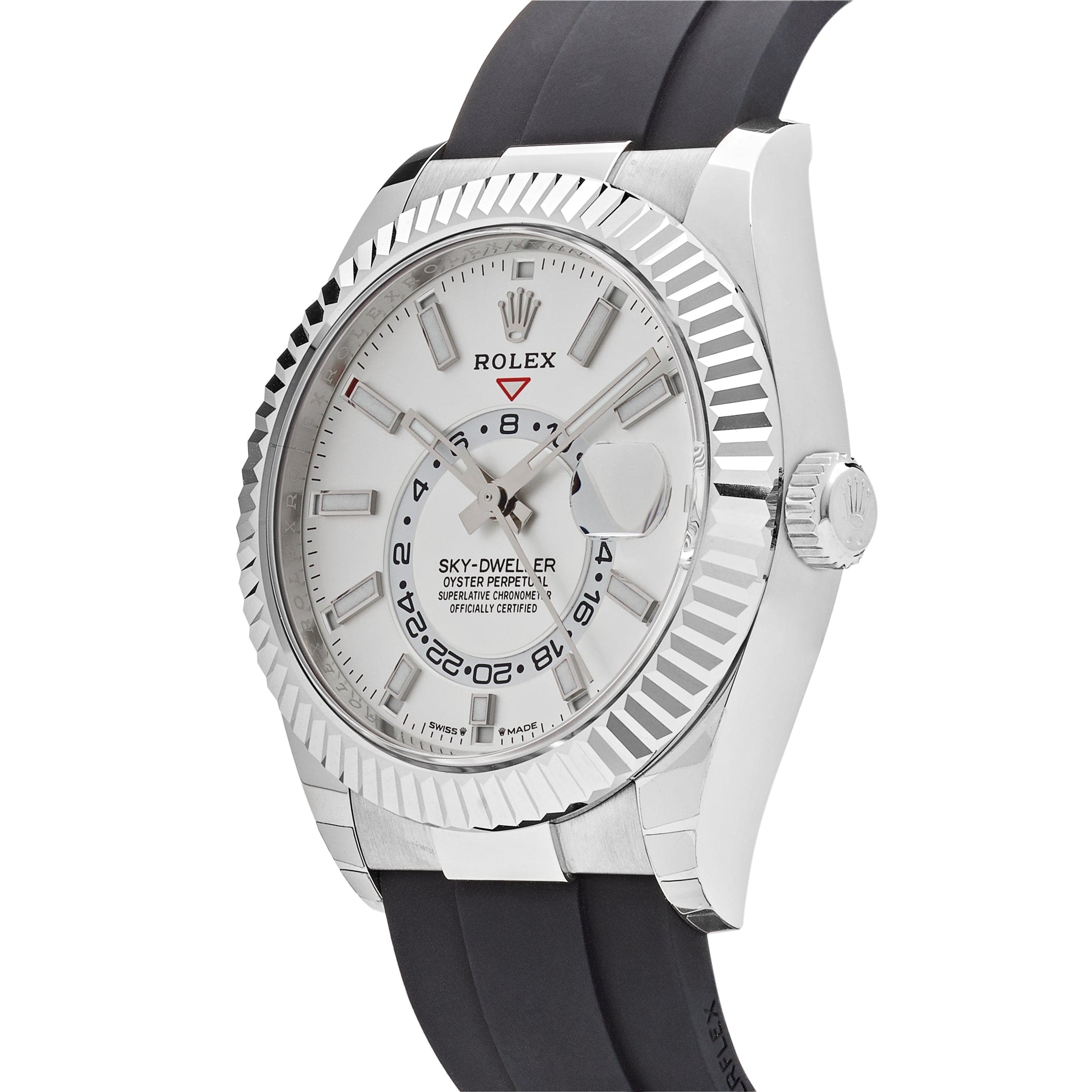 Rolex Sky-Dweller 336239 White Gold White Dial Oysterflex