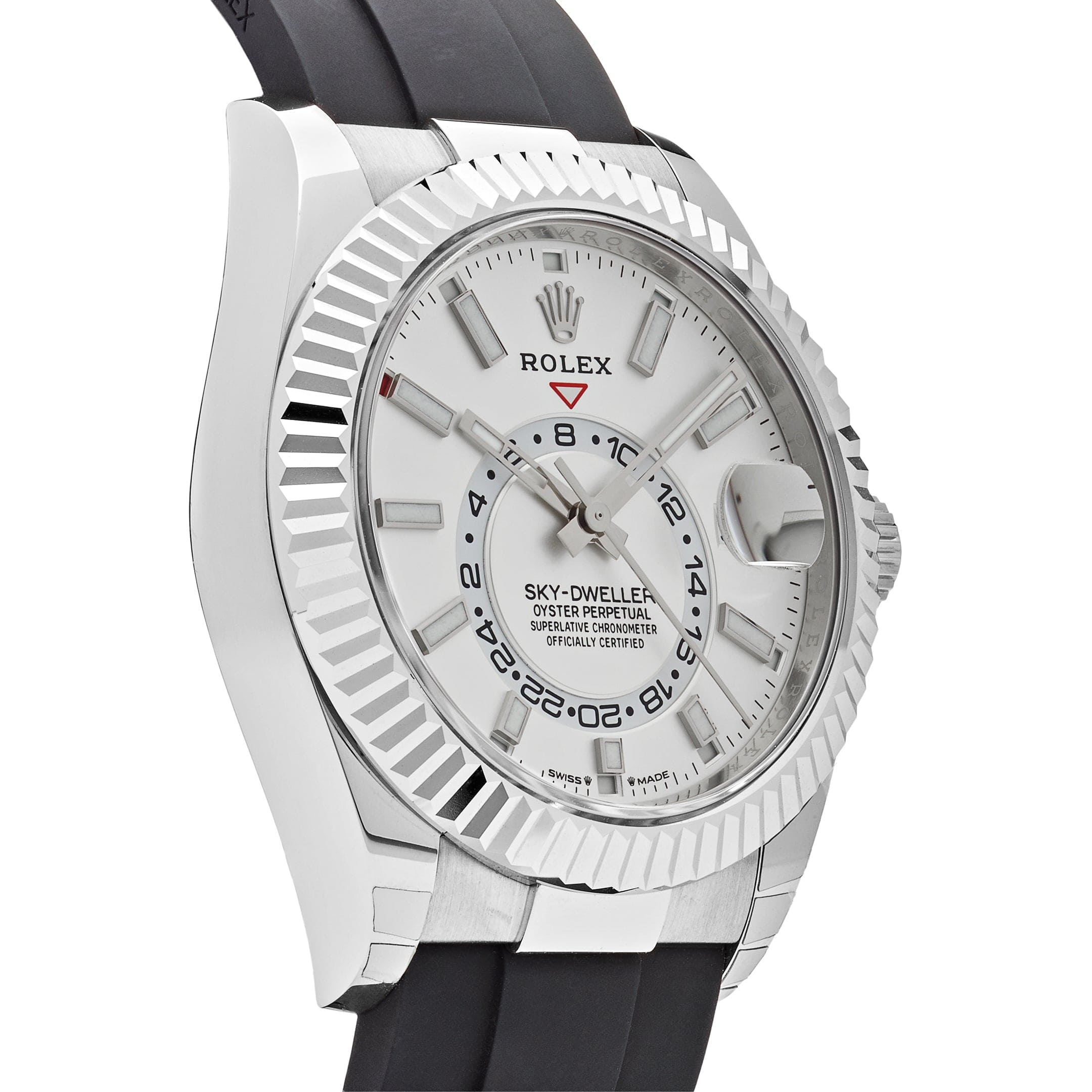 Rolex Sky-Dweller 336239 White Gold White Dial Oysterflex
