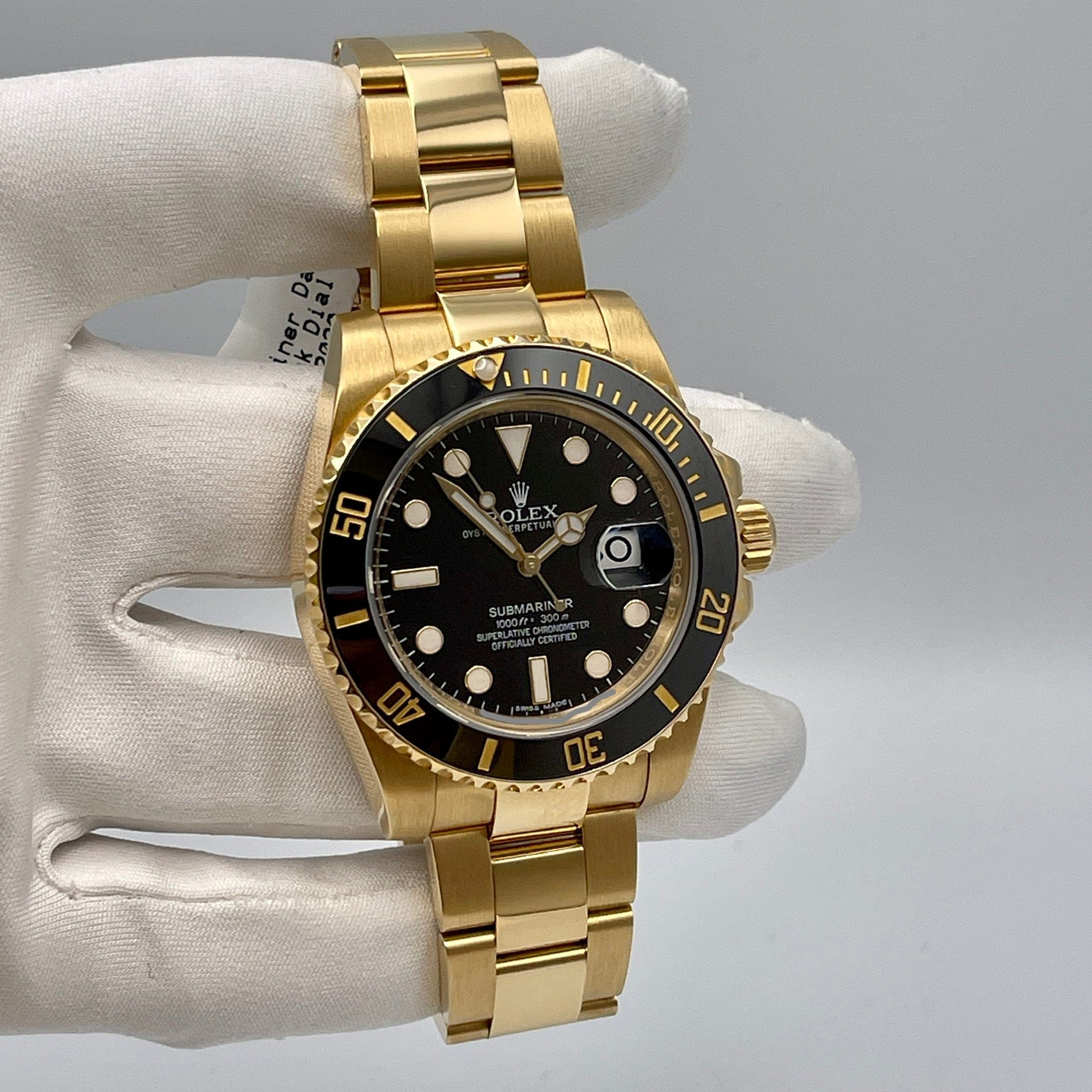 Rolex Submariner Date 116618LN Yellow Gold Black Dial (2020)