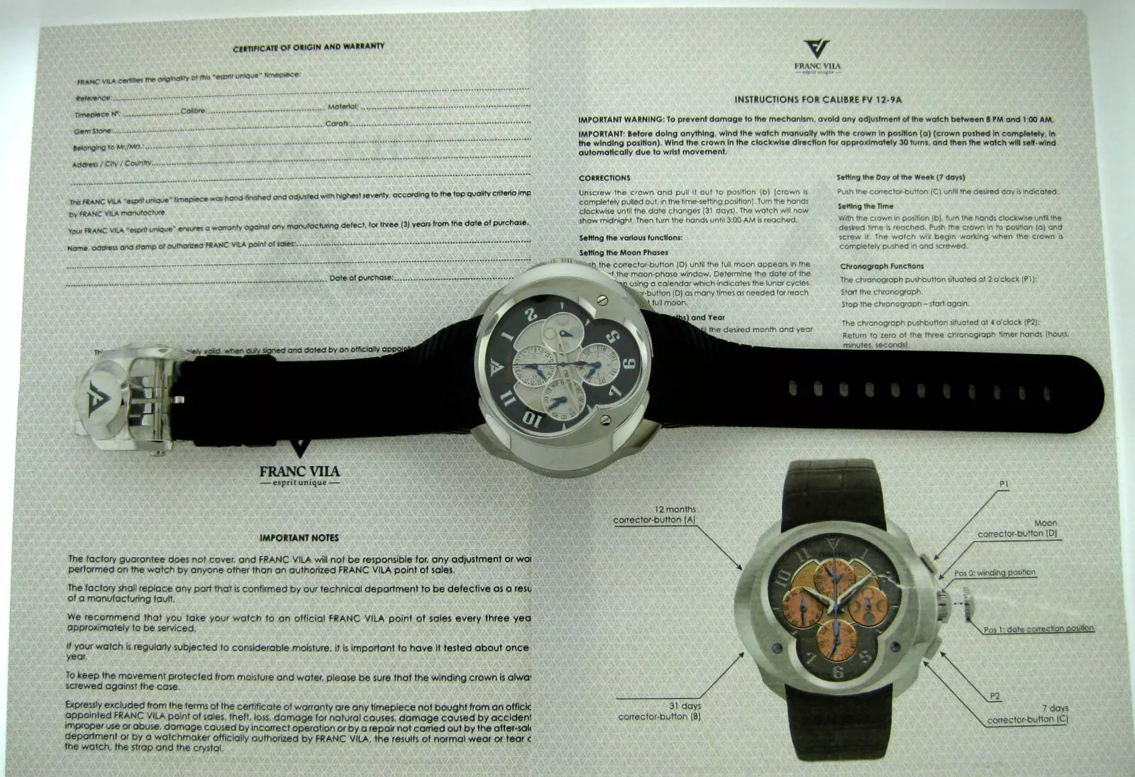 Franc Vila Esprit Unique Titanium and Stainless Steel Men's Watch - Premium Luxury Product